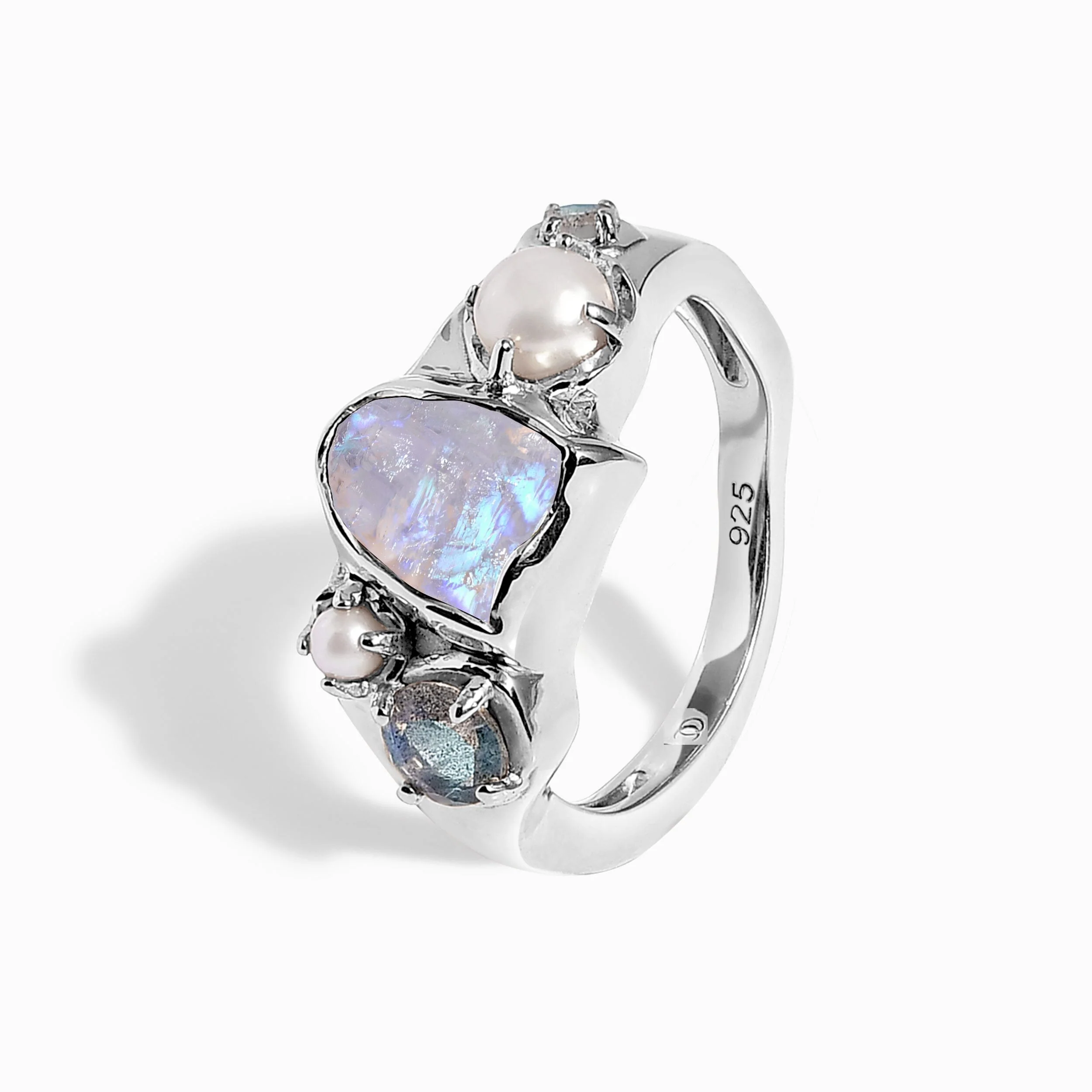 Moonstone Pearl Ring - Mist Heirloom - Image 14
