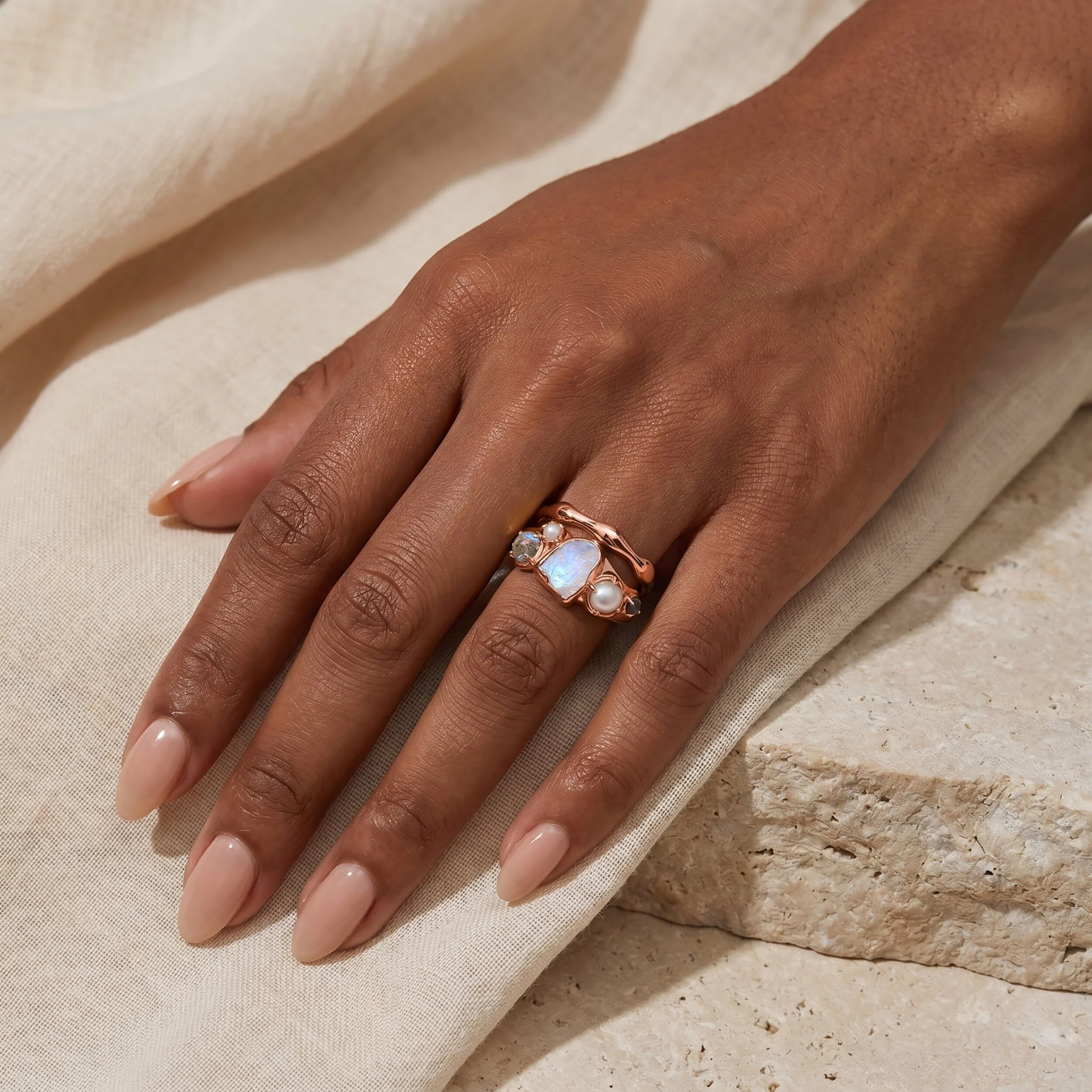 Mist Heirloom Ring & Magma Band - Image 2