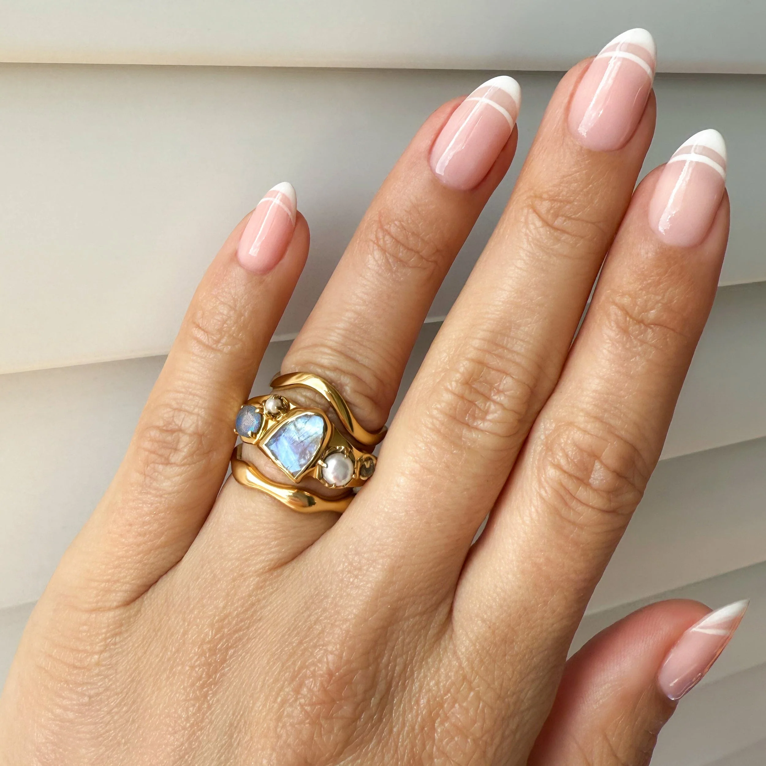Moonstone Heirloom & Magma & Waves Rings - Image 4