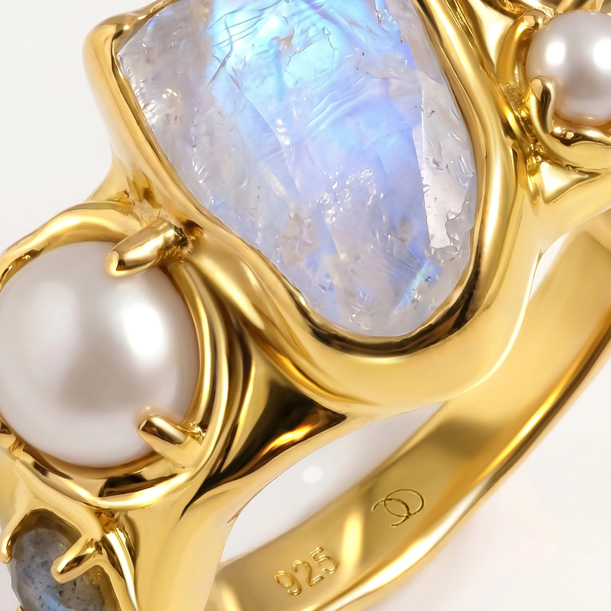 Moonstone Heirloom & Magma & Waves Rings - Image 9