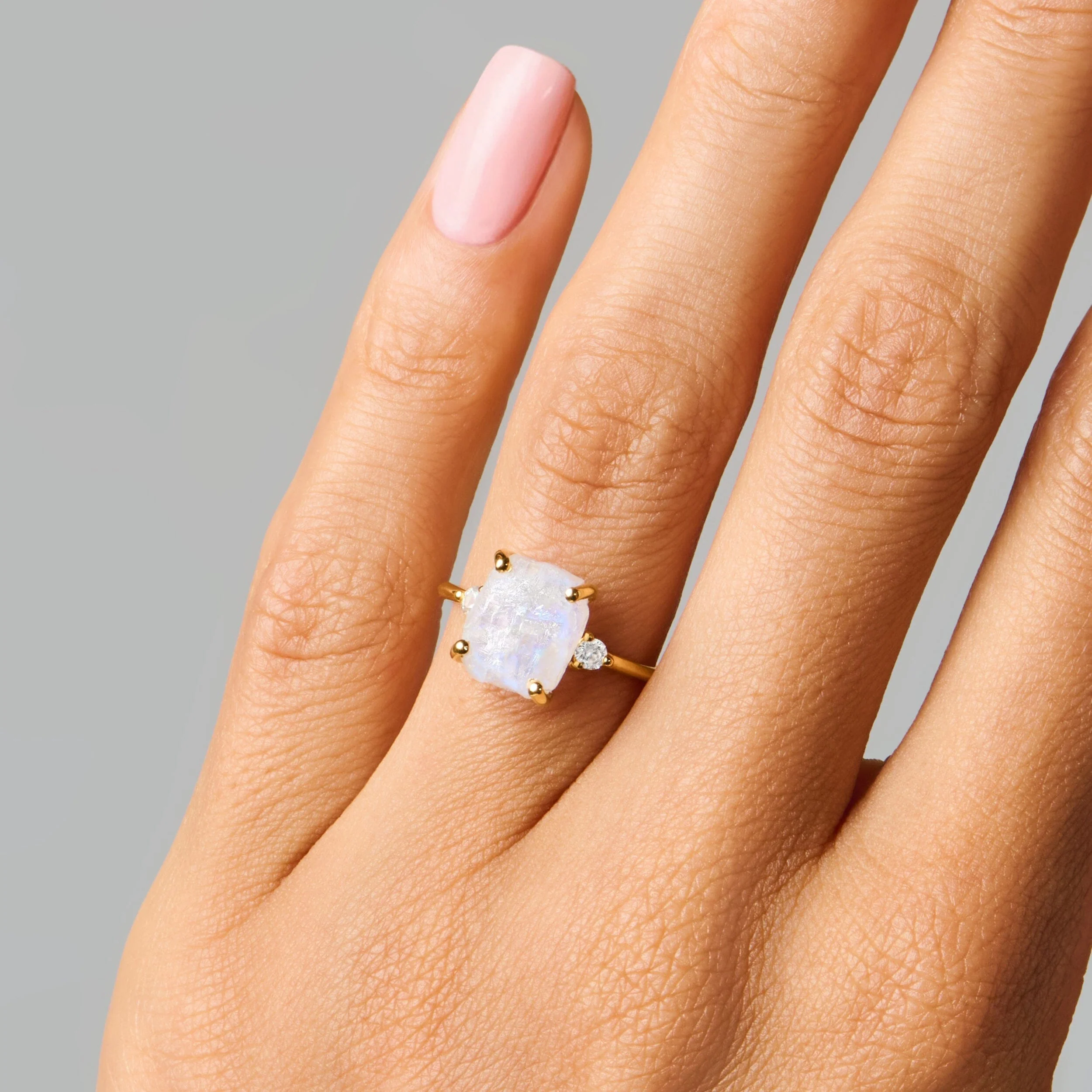 Moonstone Diamond Ring - Raw Allure - Image 17