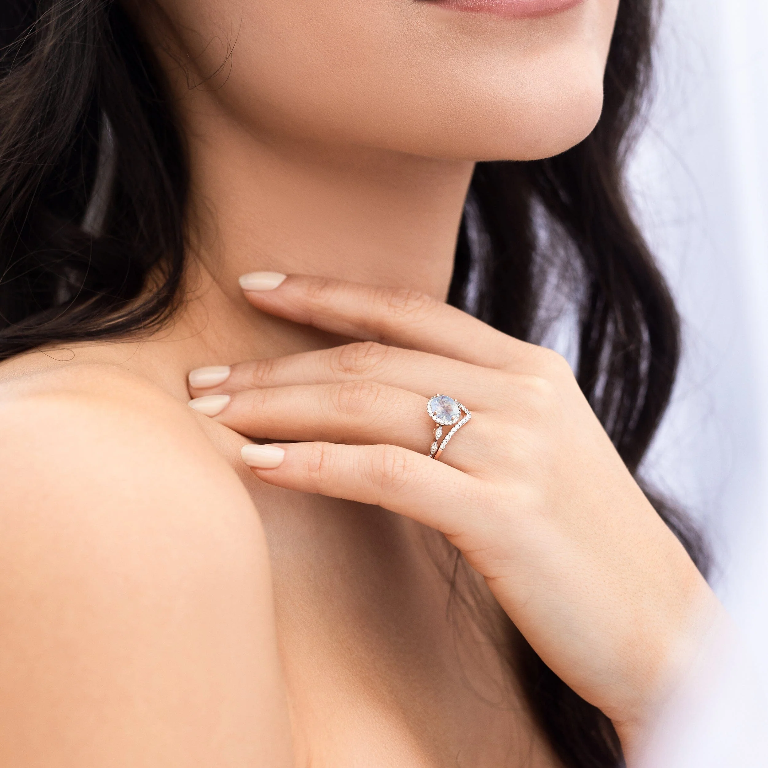 Moonstone Lab Diamond Ring - Soulmate - Image 10