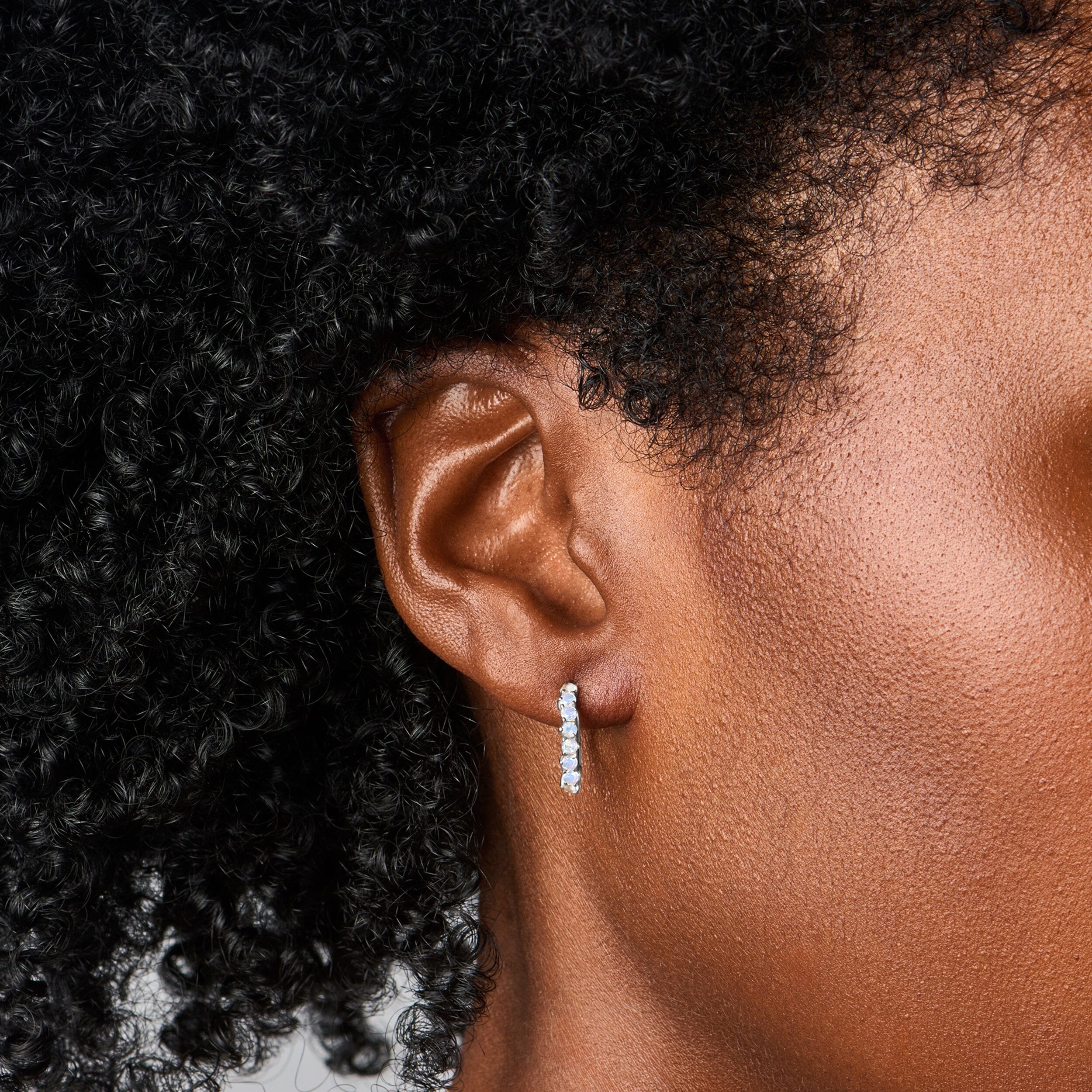 Moonstone Earrings - Queen Bonny Hoops - Image 12
