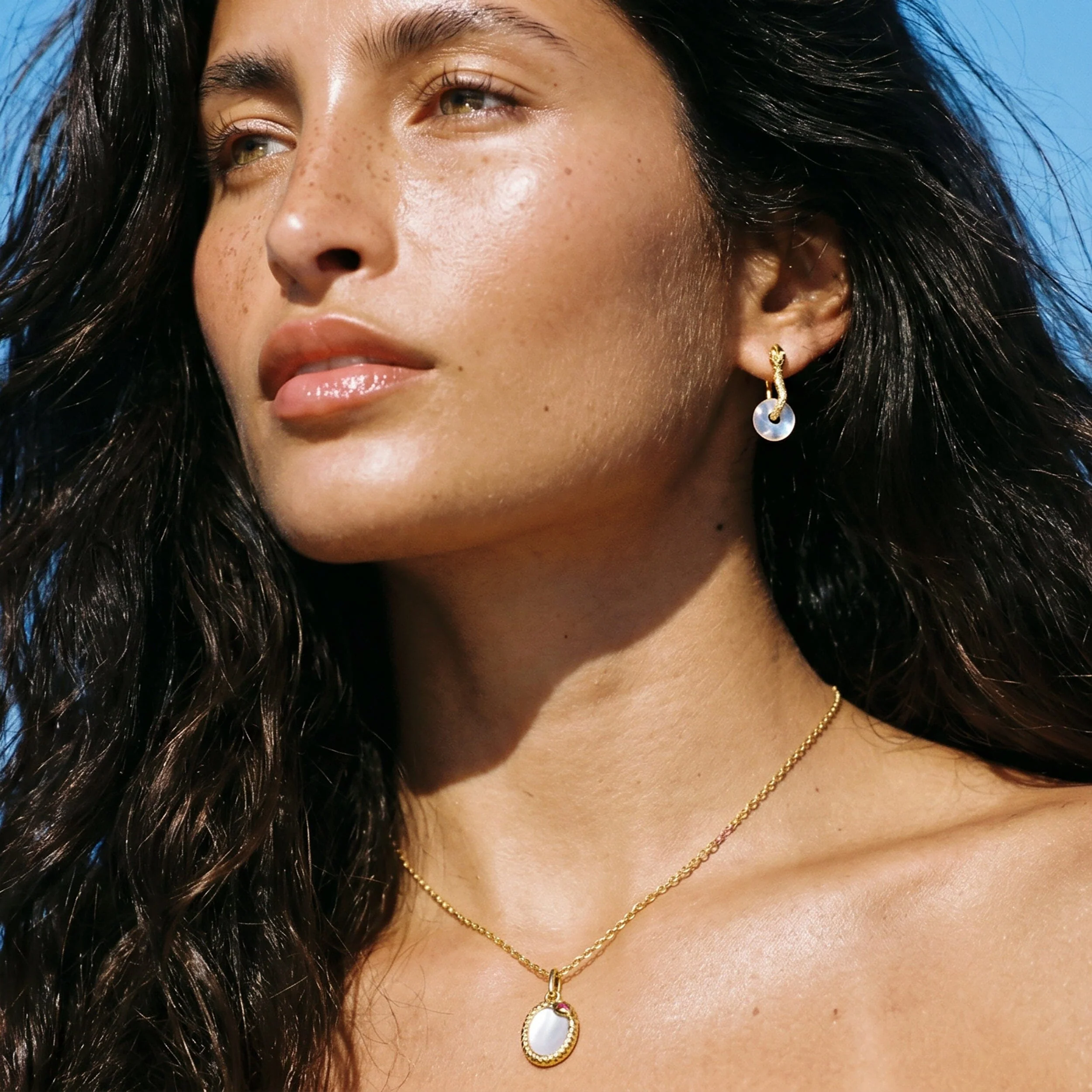 Moonstone Earrings - Serpent - Image 7
