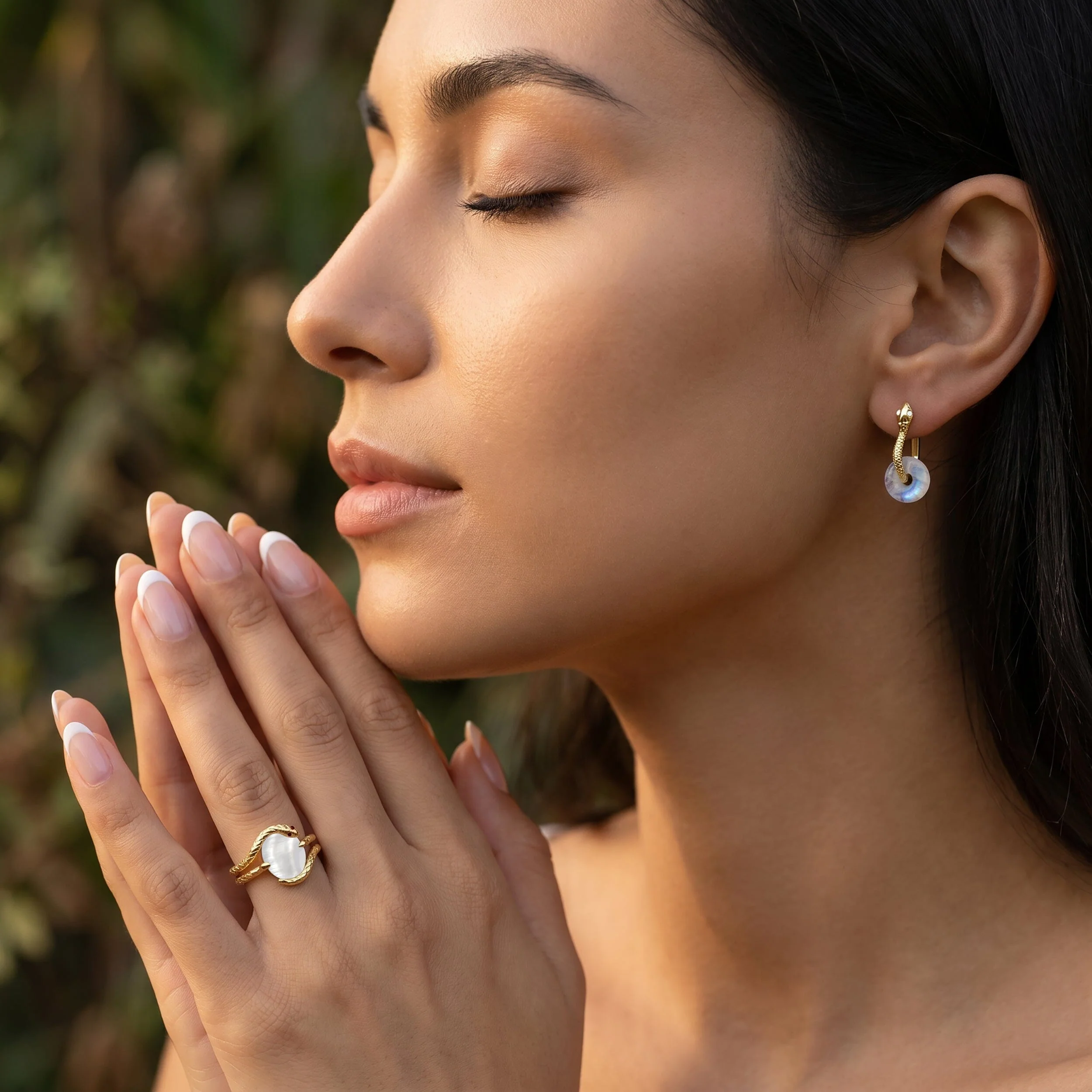 Moonstone Earrings - Serpent - Image 9