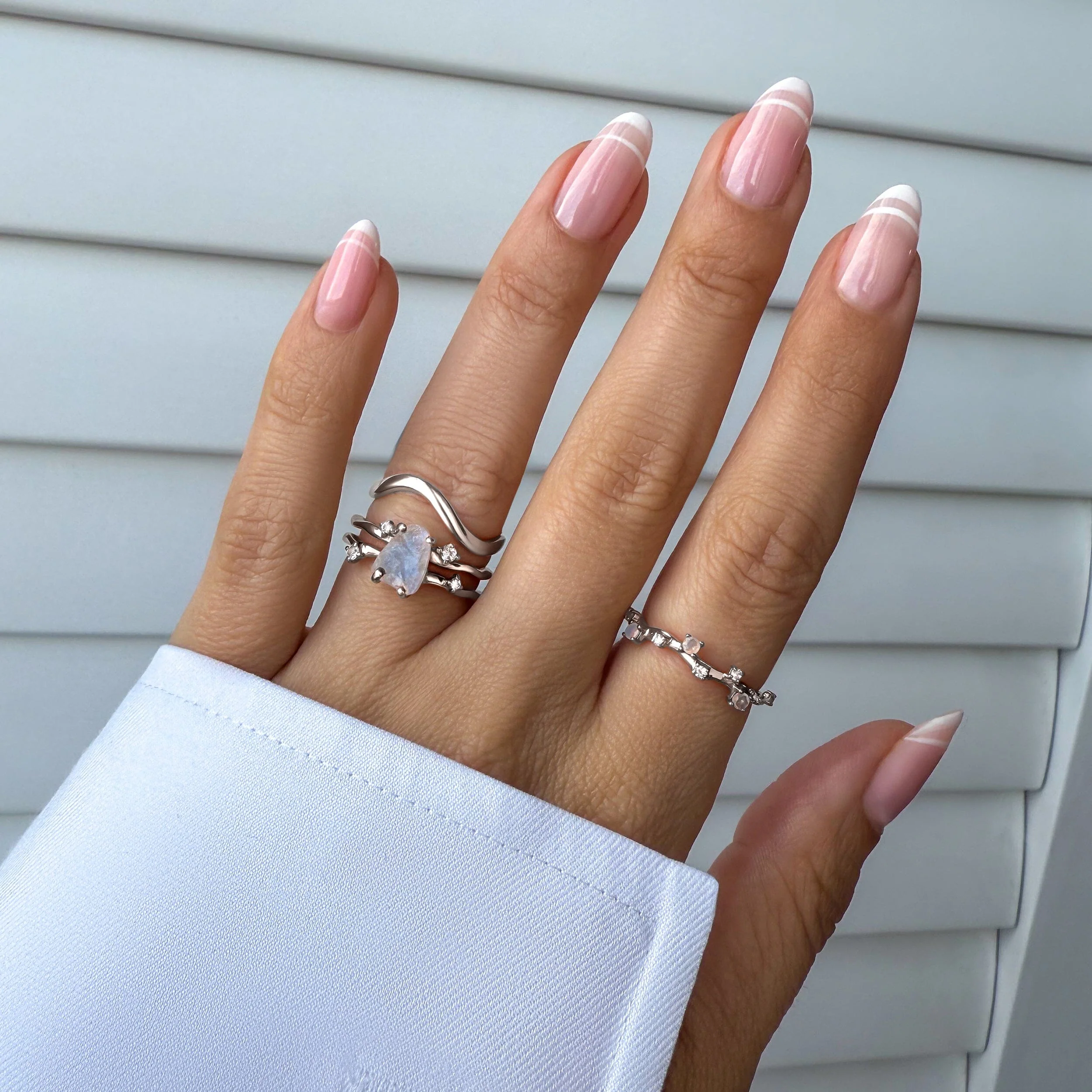 Moonstone Flow & Stardust & Waves Rings - Image 7