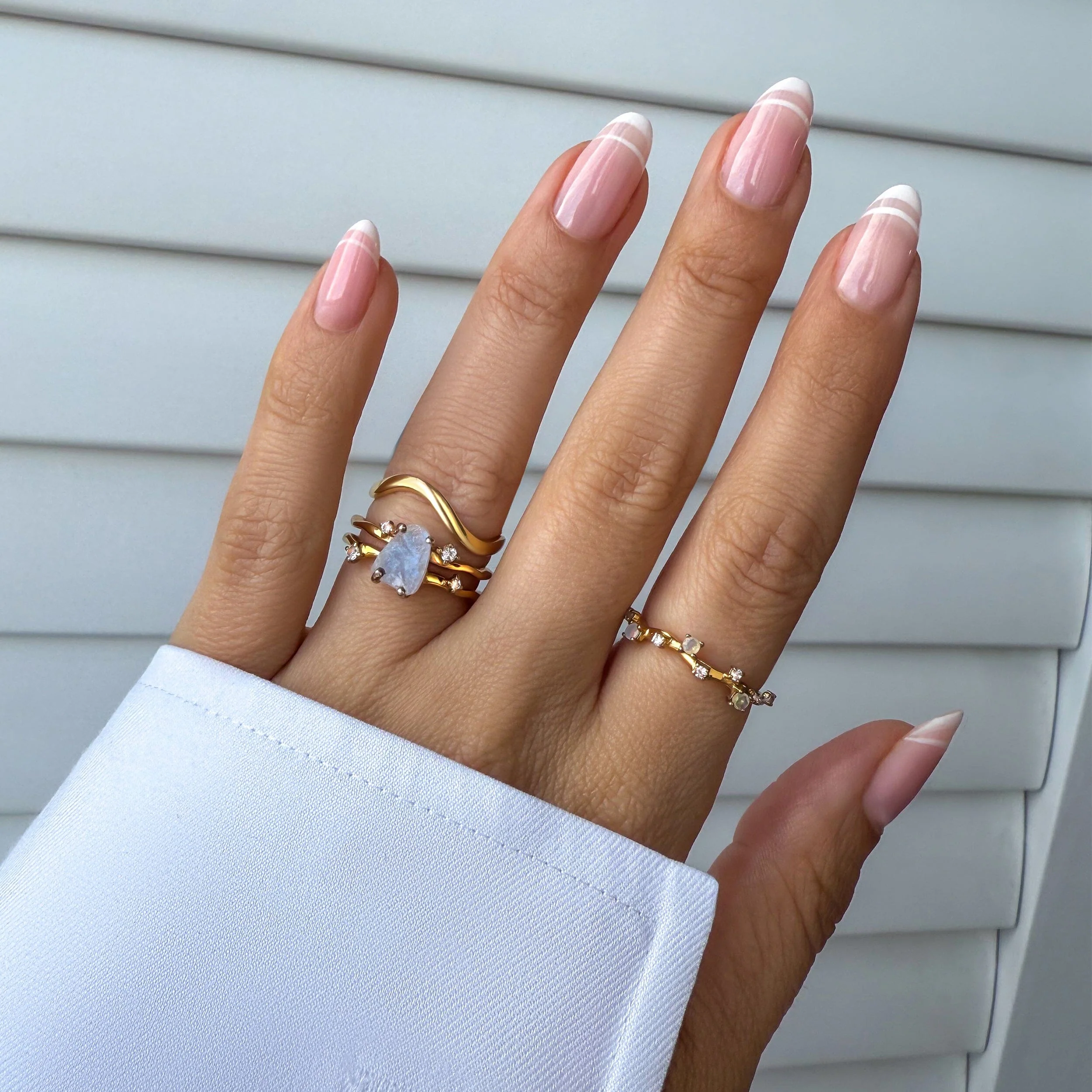 Moonstone Flow & Stardust & Waves Rings - Image 9