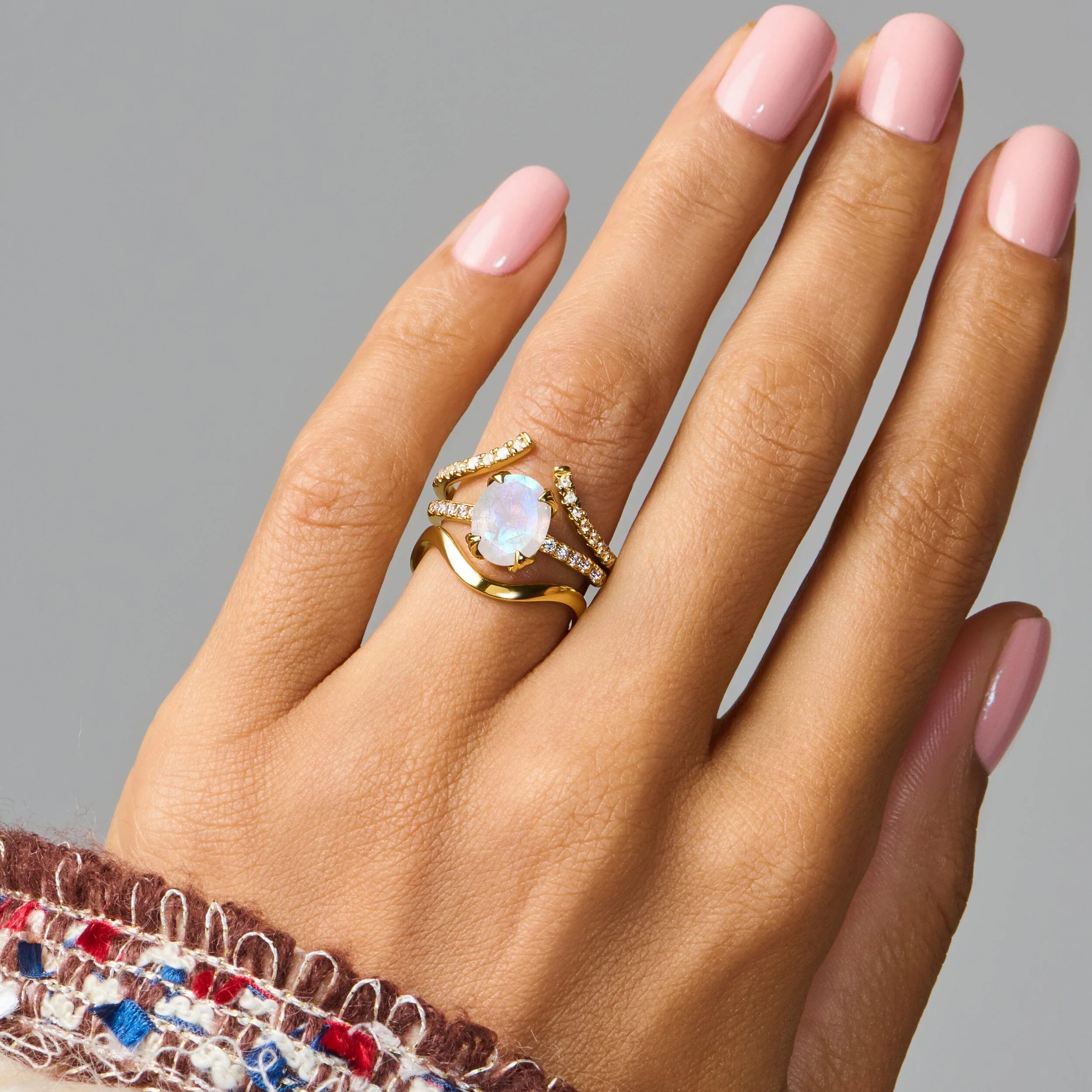 Moonstone Harlow & Infinite & Waves Rings - Image 4