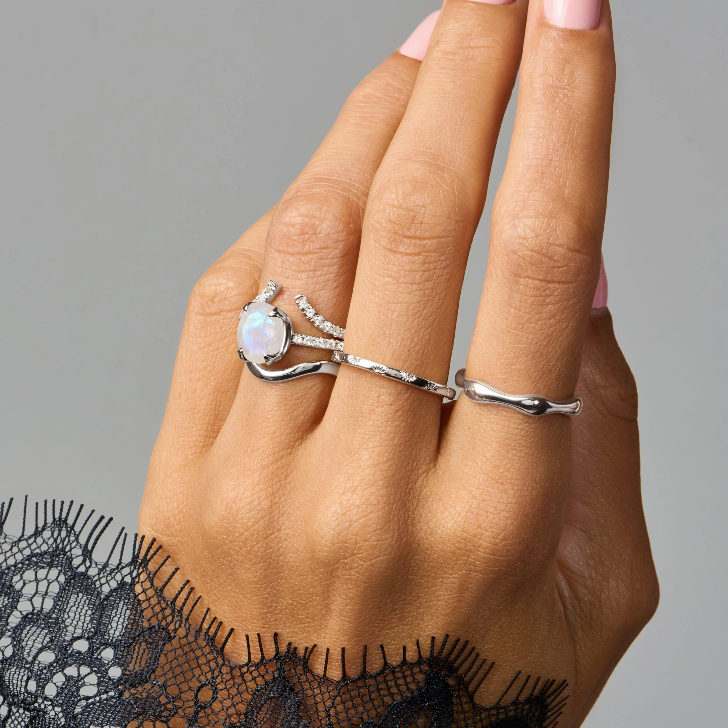Moonstone Harlow & Waves Rings - Image 9