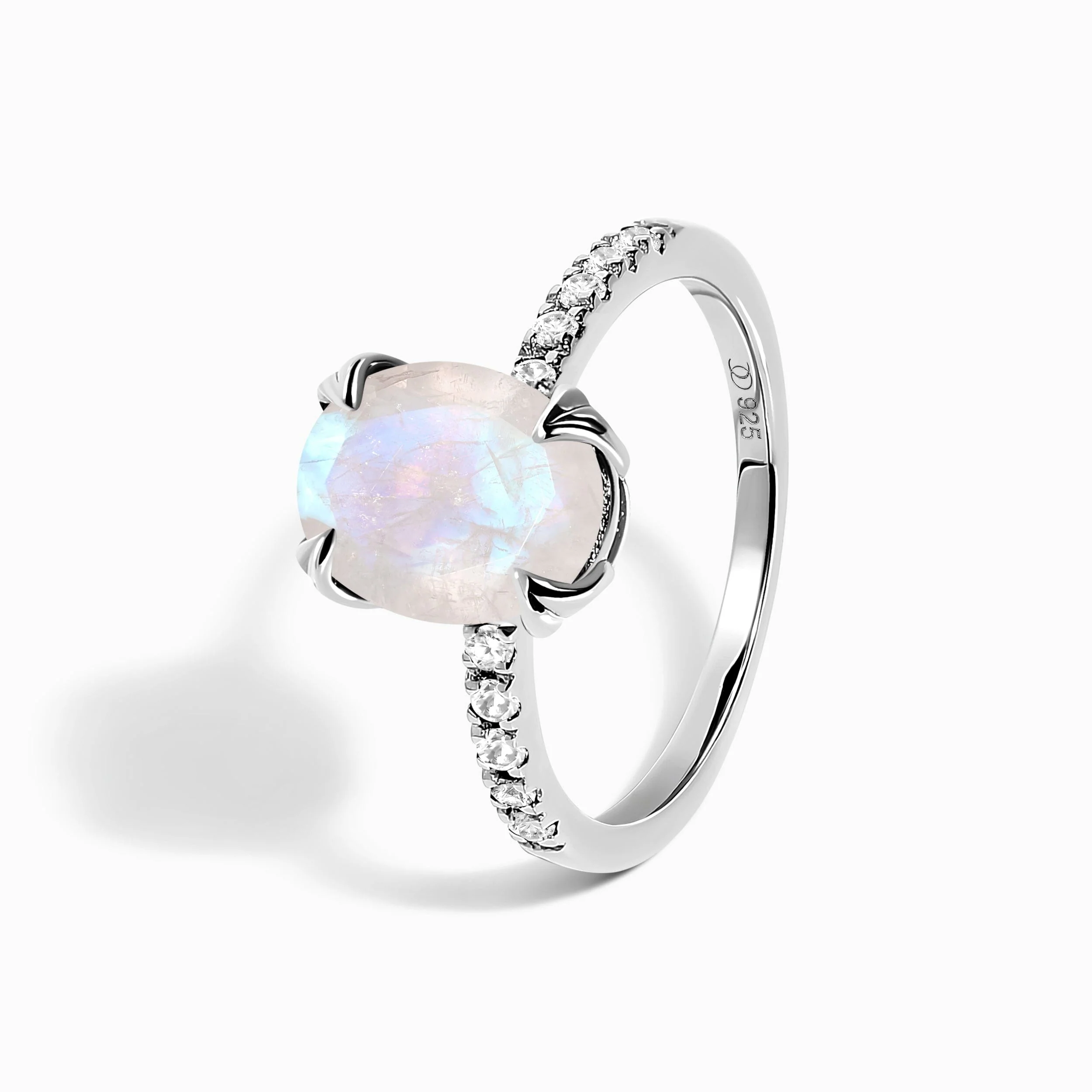 Fine Moonstone Lab Diamond Ring - Harlow - Image 16