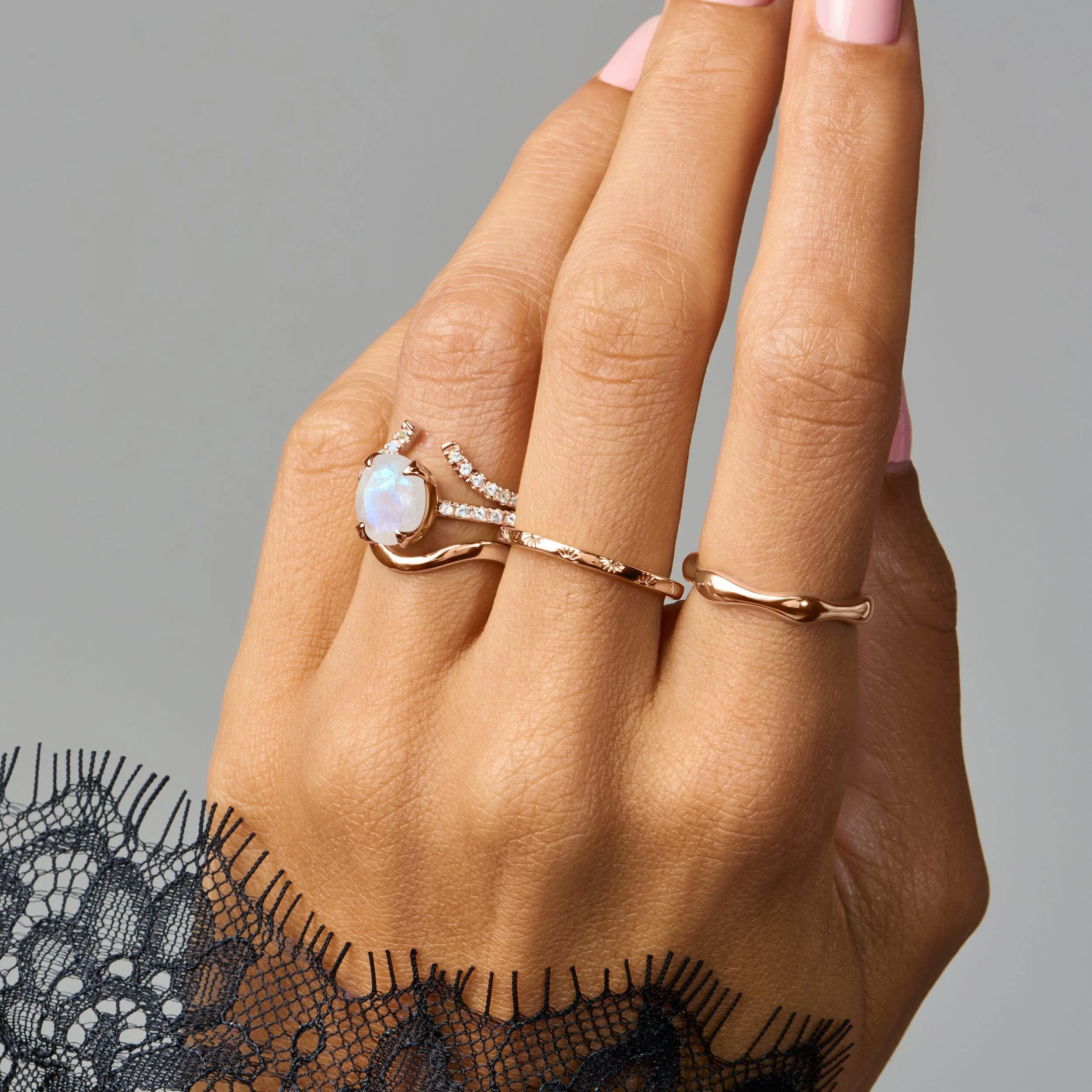 Moonstone Harlow & Waves Rings - Image 11