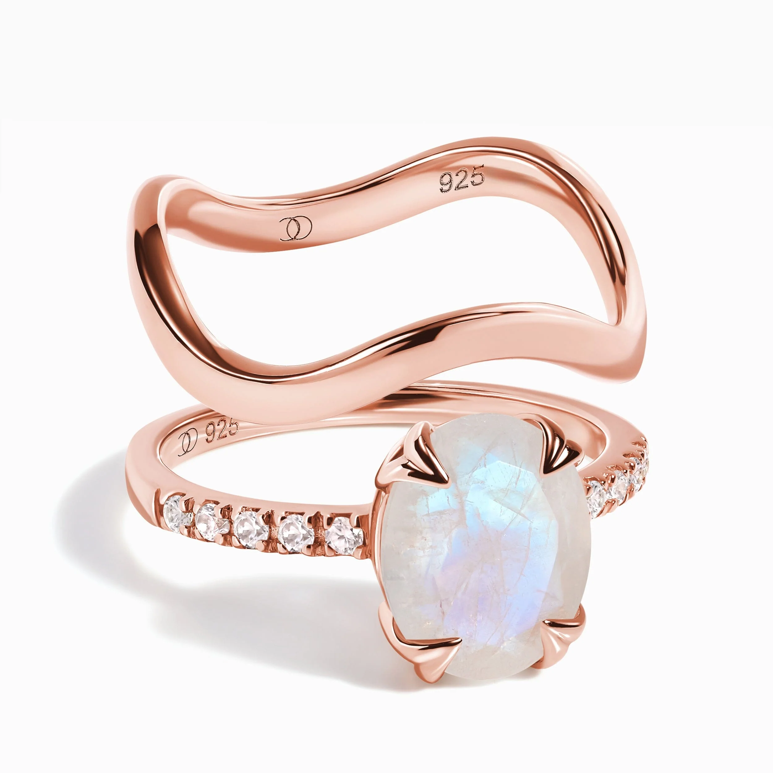 Moonstone Harlow & Waves Rings - Image 3