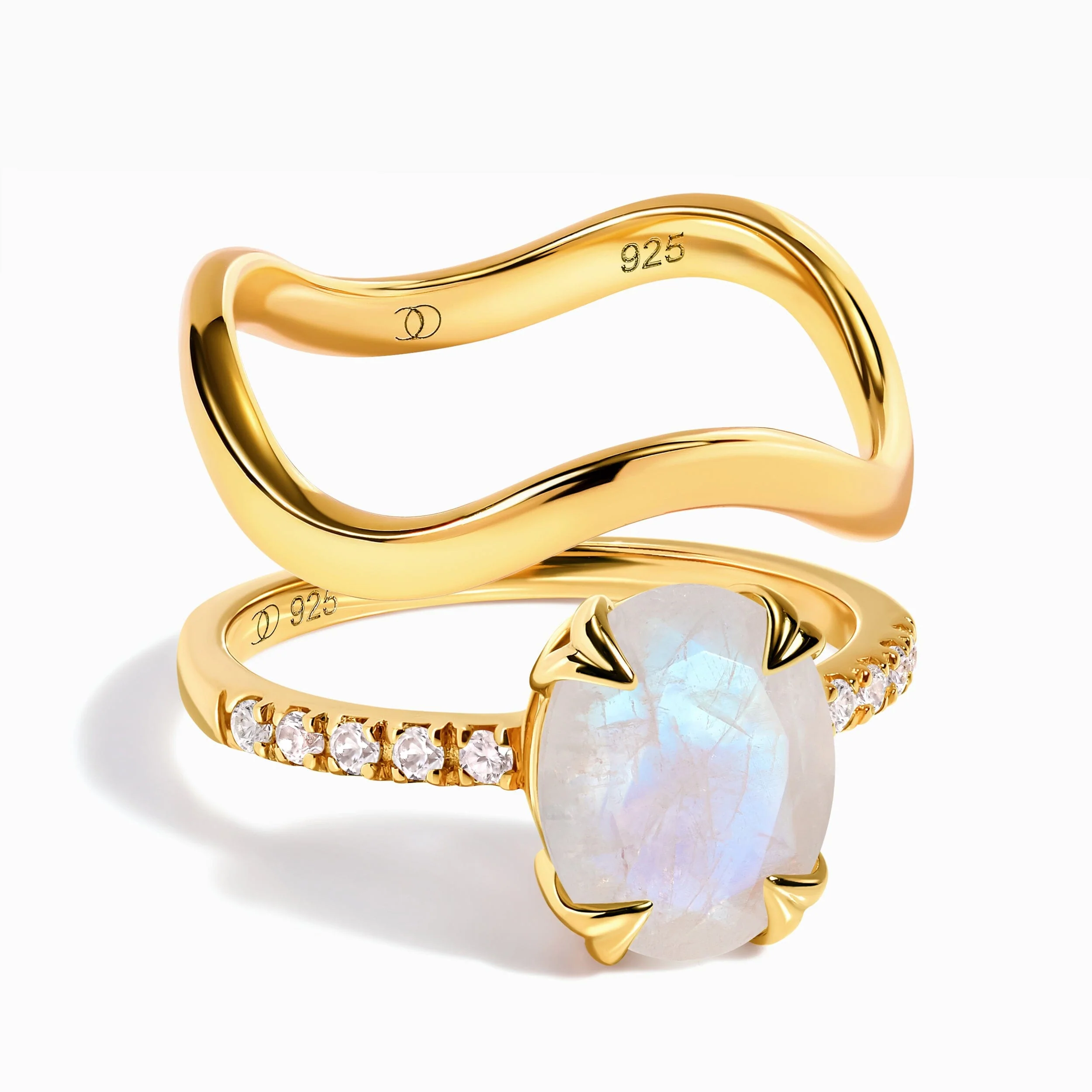 Moonstone Harlow & Waves Rings - Image 5