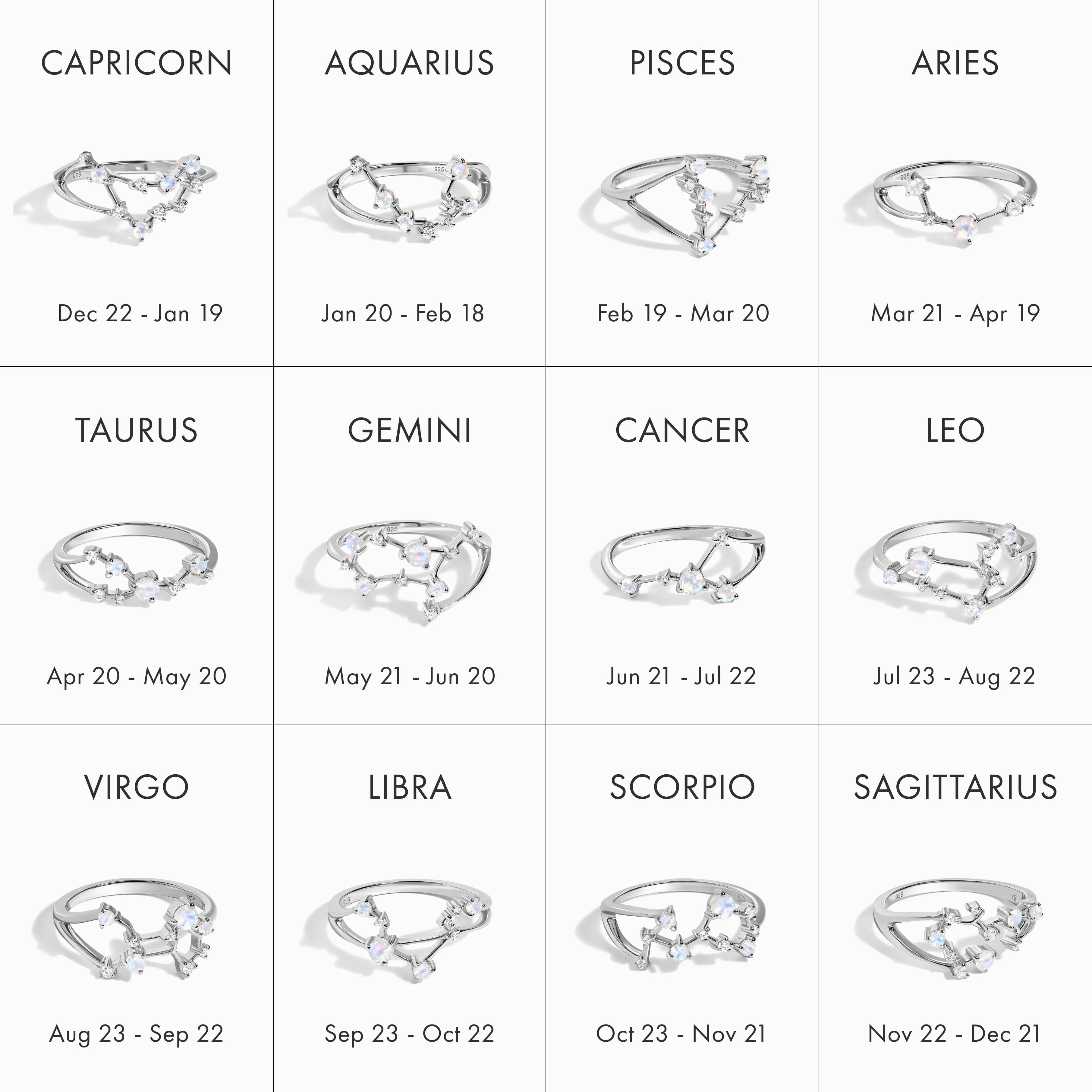 Moonstone Ring - Sagittarius Zodiac Constellation - Image 11