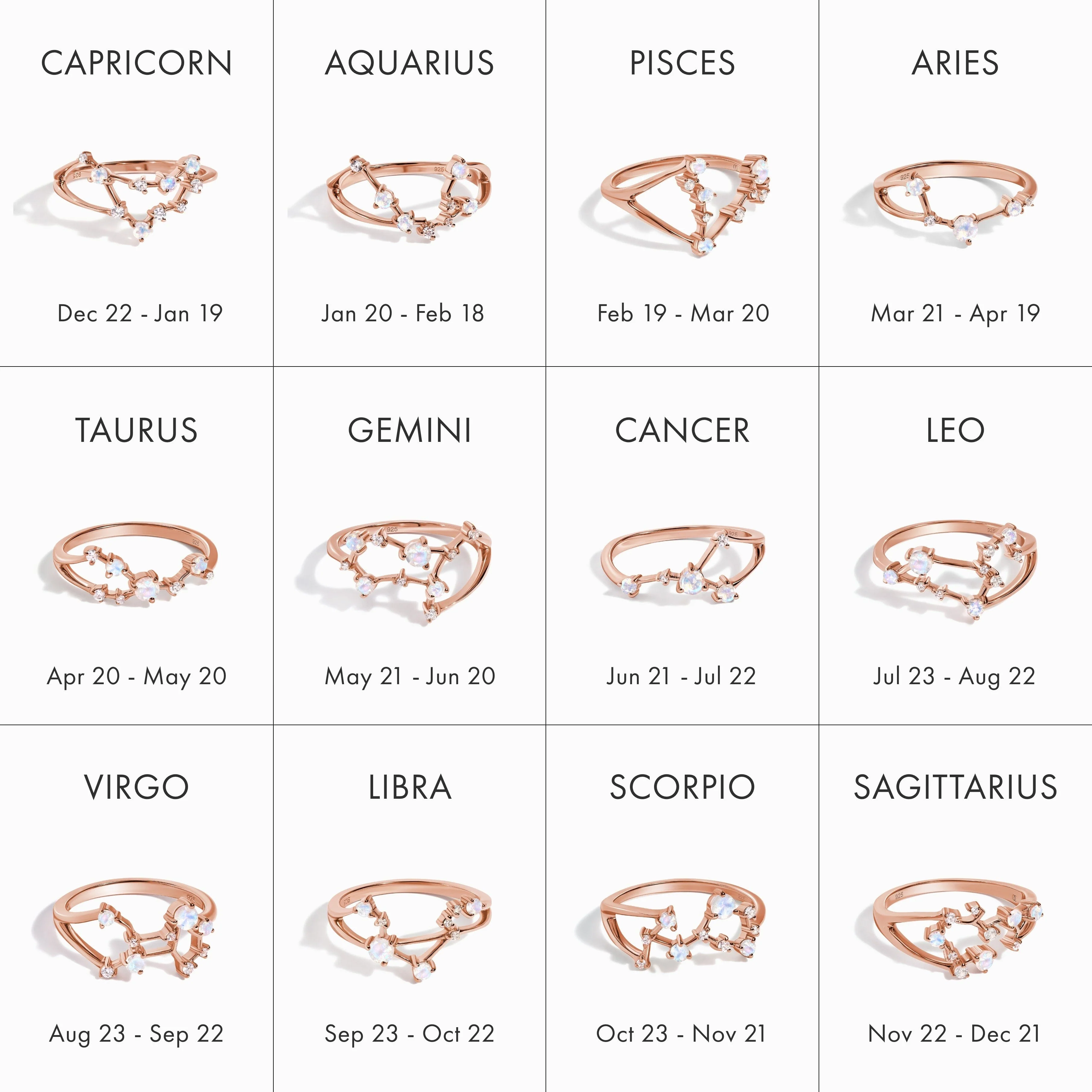Moonstone Ring - Sagittarius Zodiac Constellation - Image 15