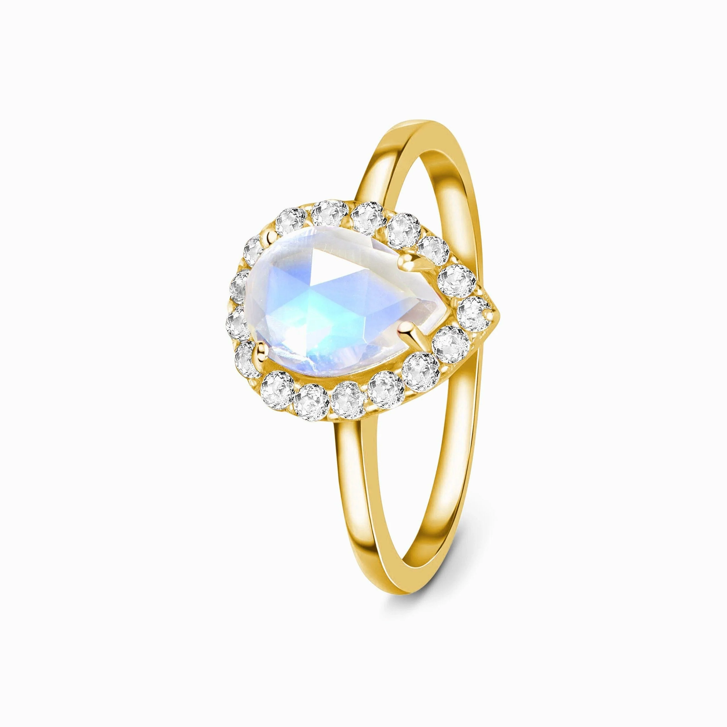 Moonstone White Topaz Ring - Félice - Image 10