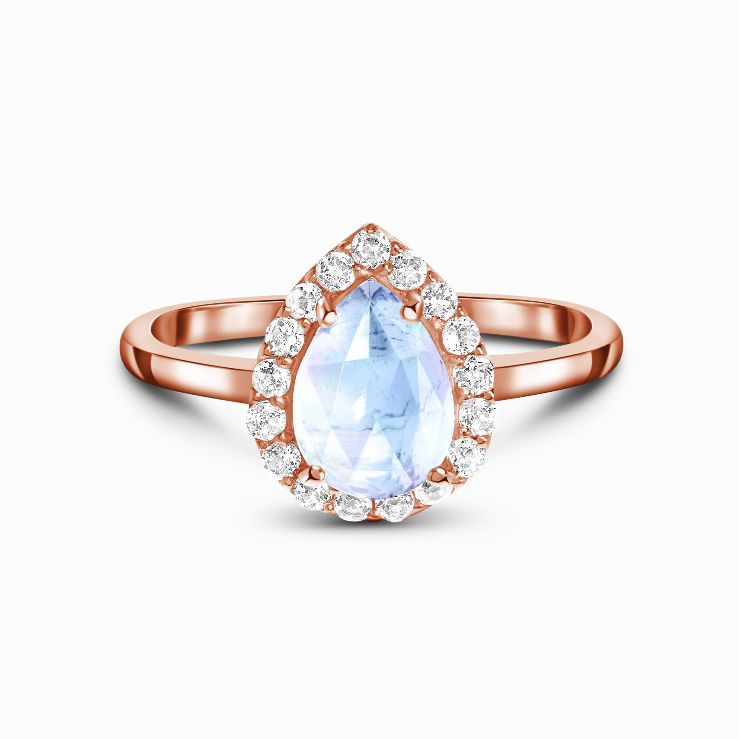 Moonstone White Topaz Ring - Félice - Image 3