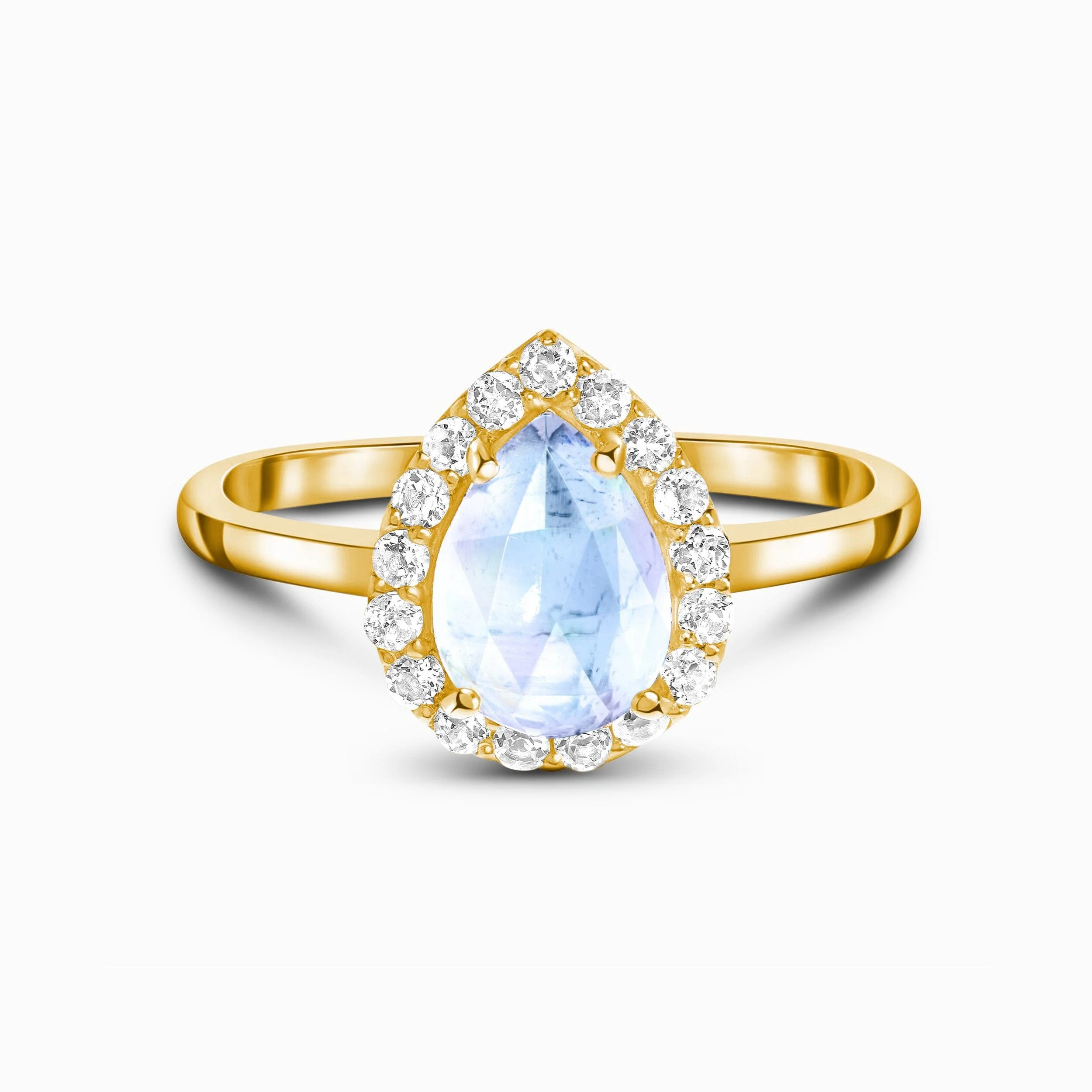 Moonstone White Topaz Ring - Félice - Image 5