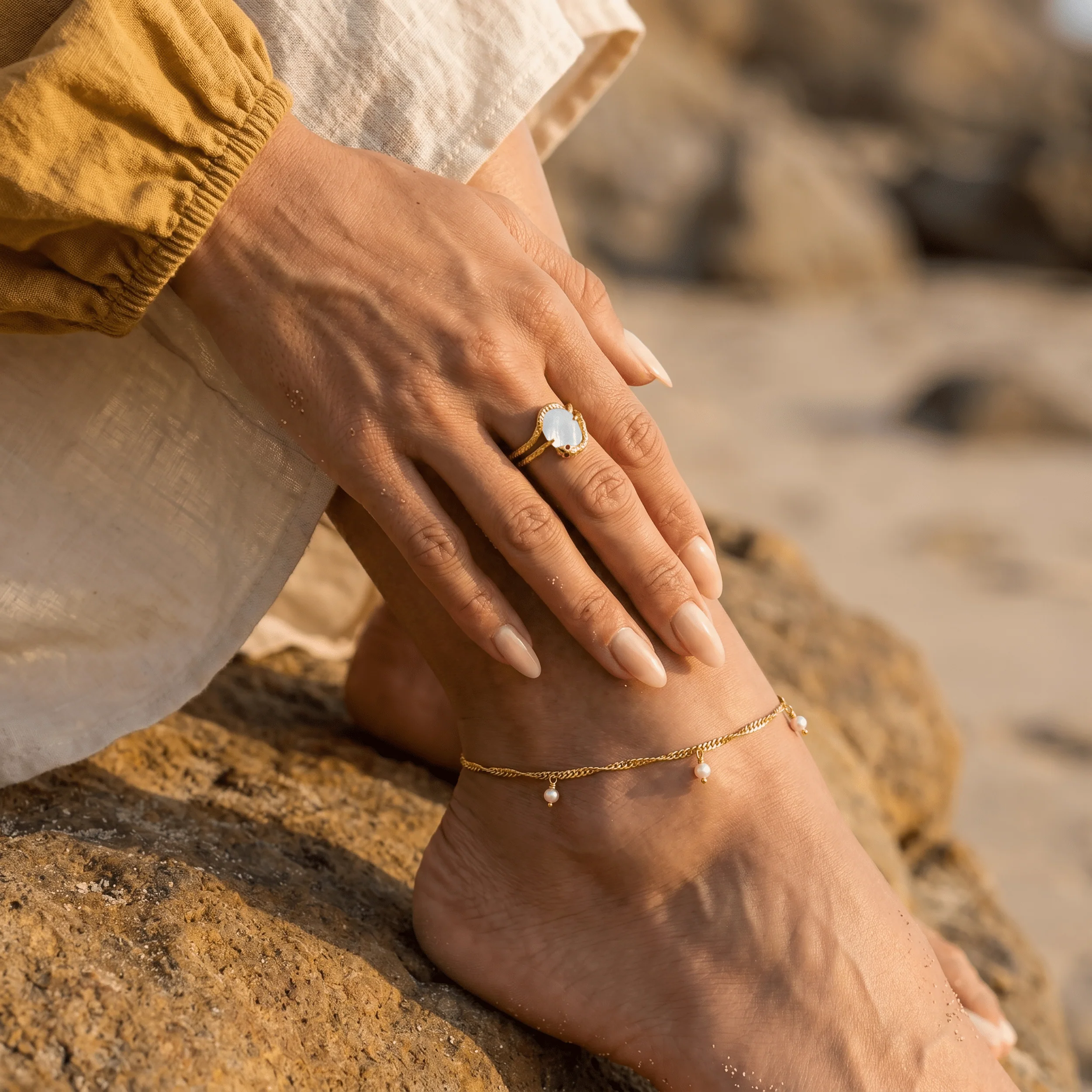 Pearl Anklet - Flowing - Image 6