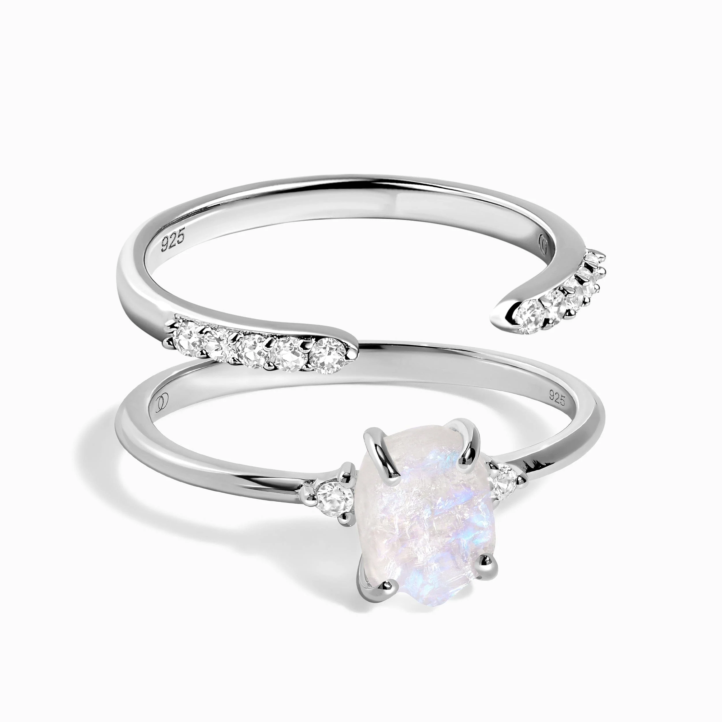 Petite Raw Allure Ring & Twinkling Band