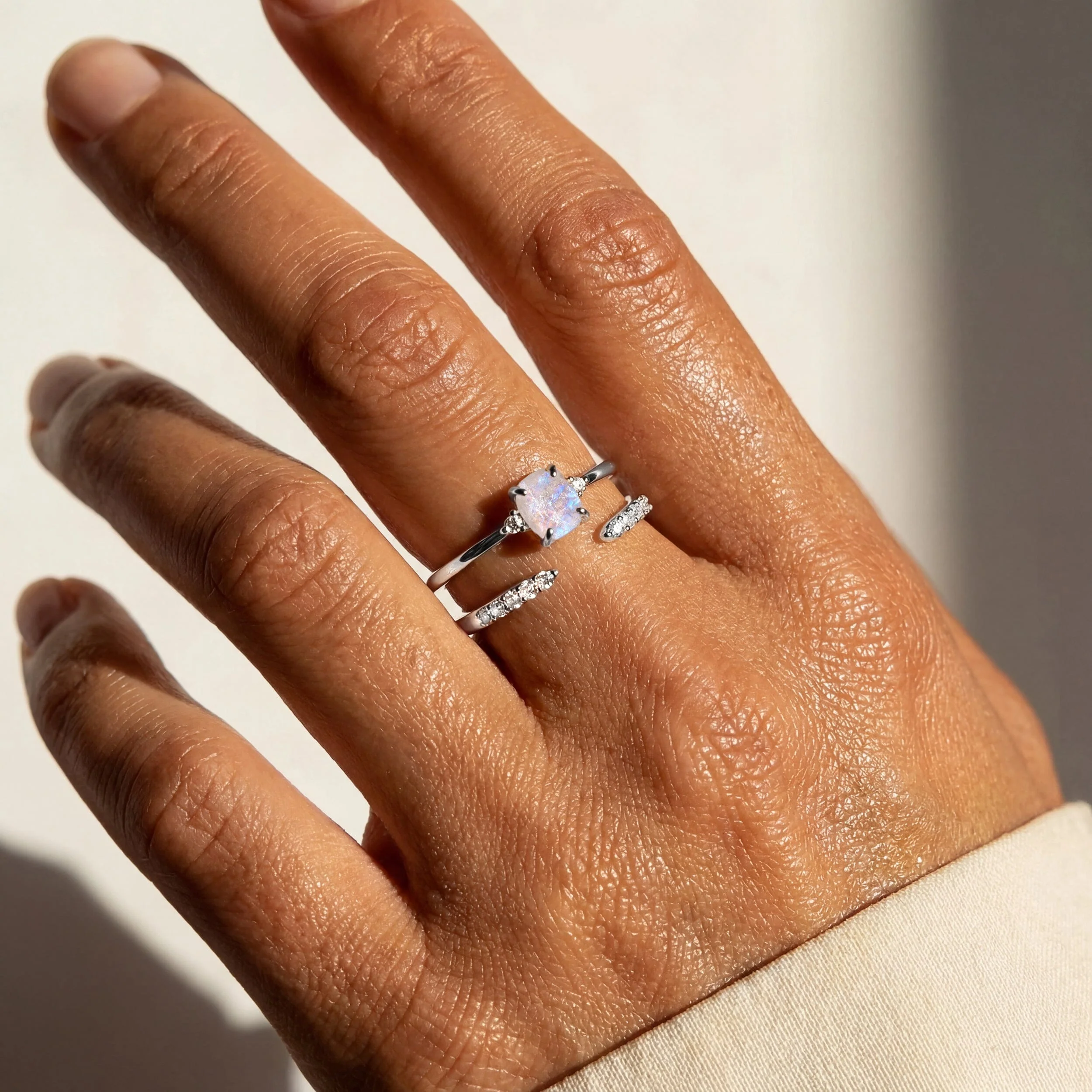 Petite Raw Allure Ring & Twinkling Band - Image 2