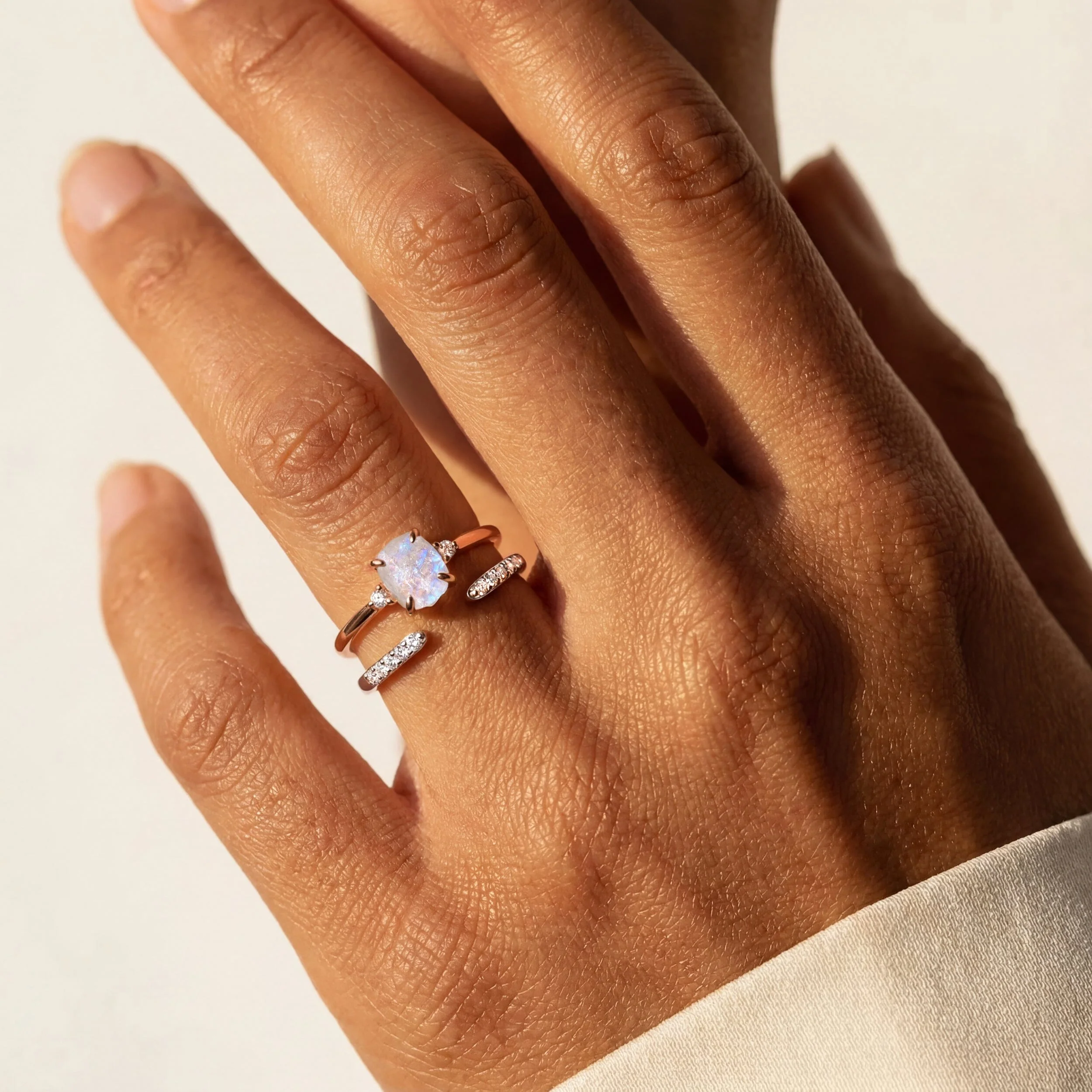 Petite Raw Allure Ring & Twinkling Band - Image 4
