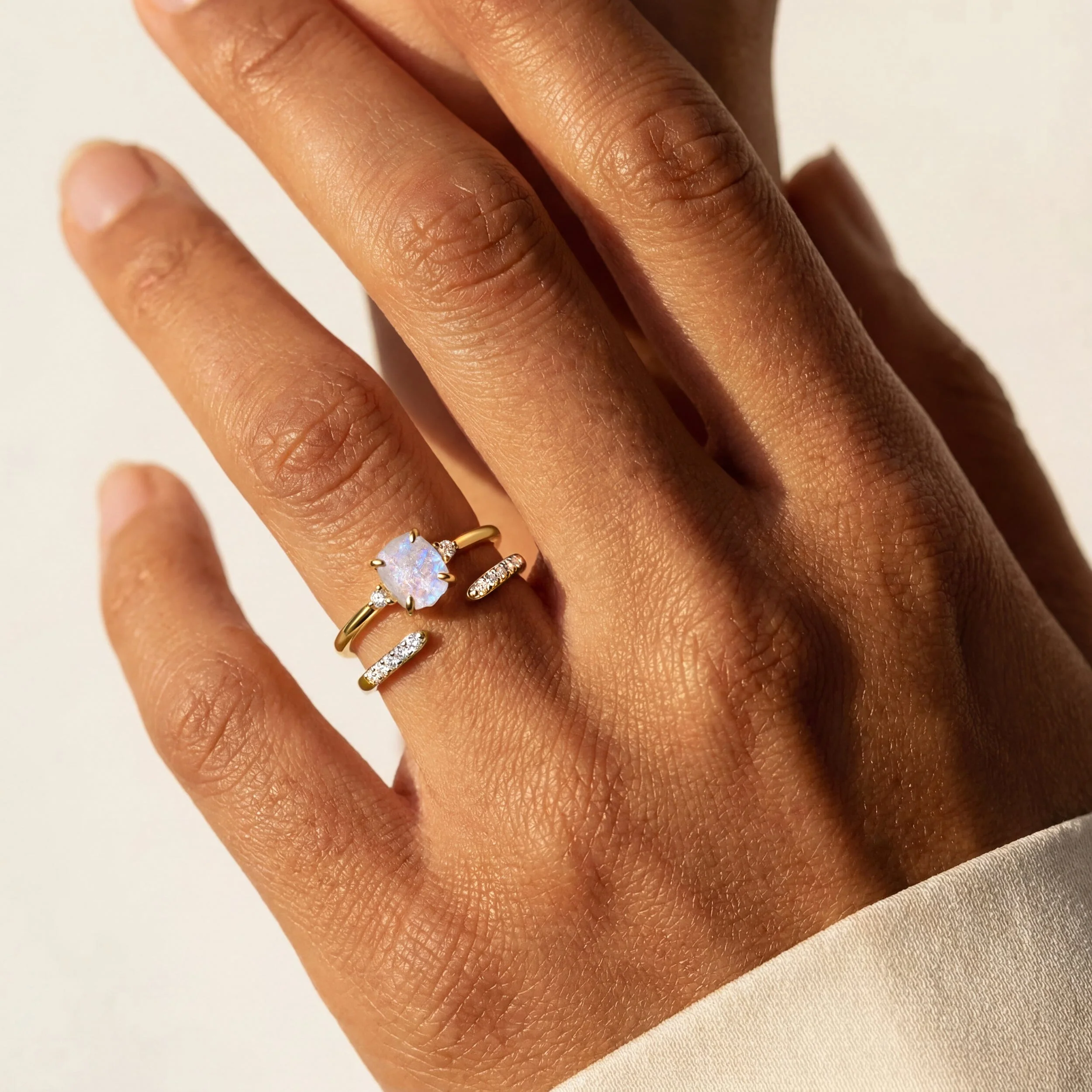 Petite Raw Allure Ring & Twinkling Band - Image 6