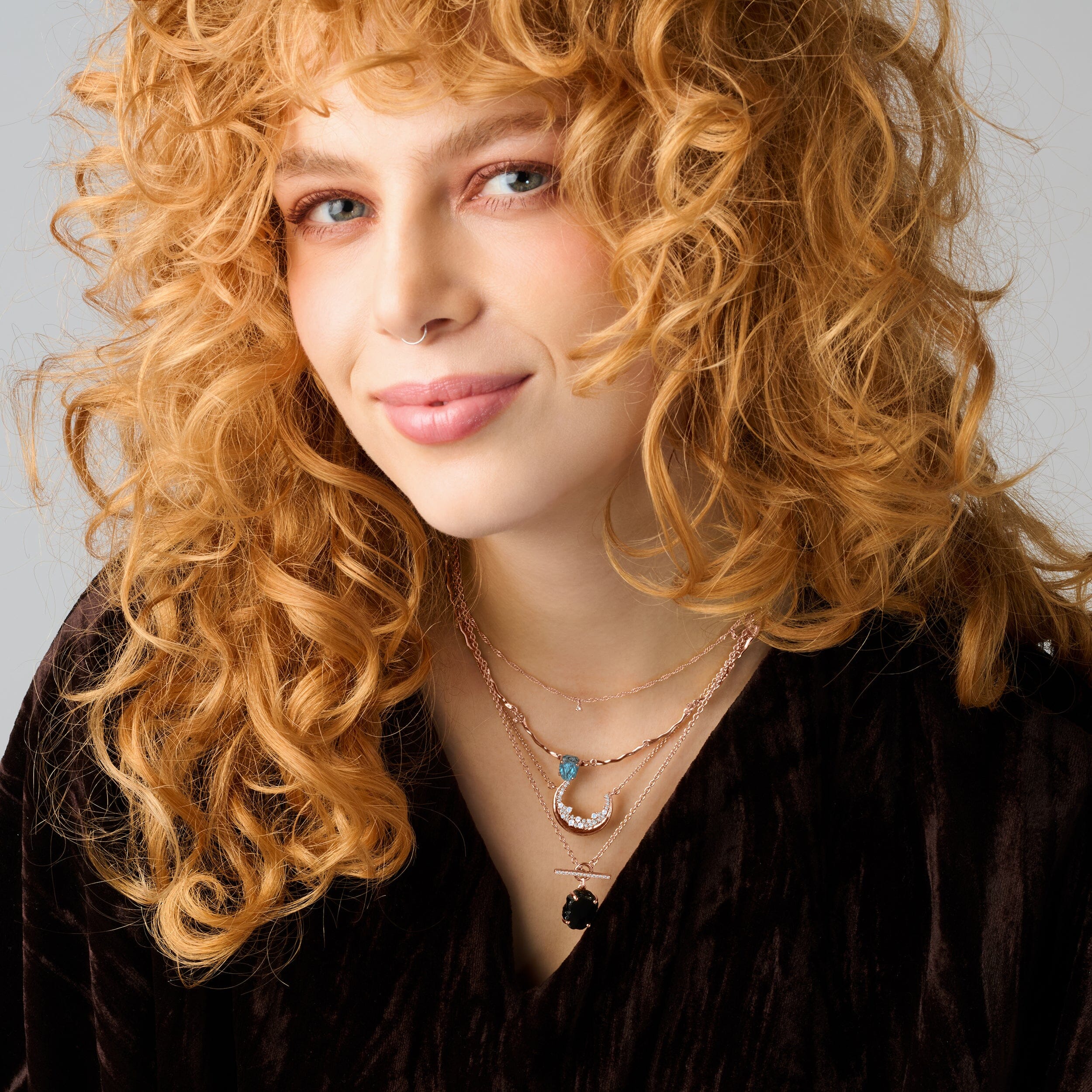 Raw Crystal Necklace - Black Obsidian T-Lock - Image 13