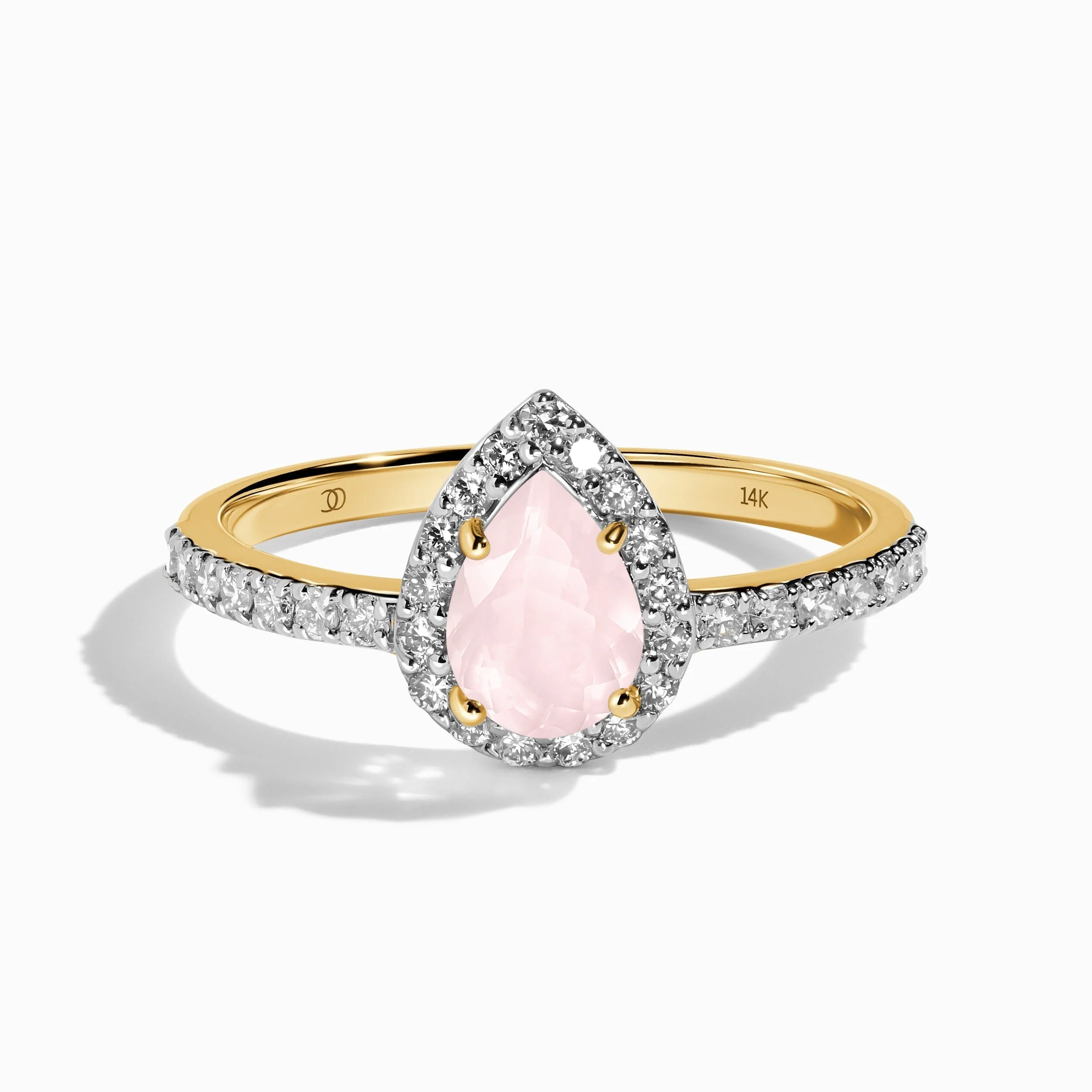 Rose Quartz Lab Diamond Ring - Tear of Joy - Image 5