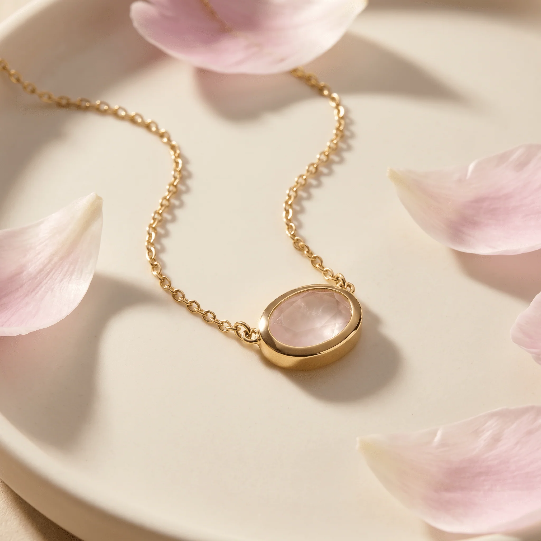 Rose Quartz Necklace - Skin-Touch - Image 21
