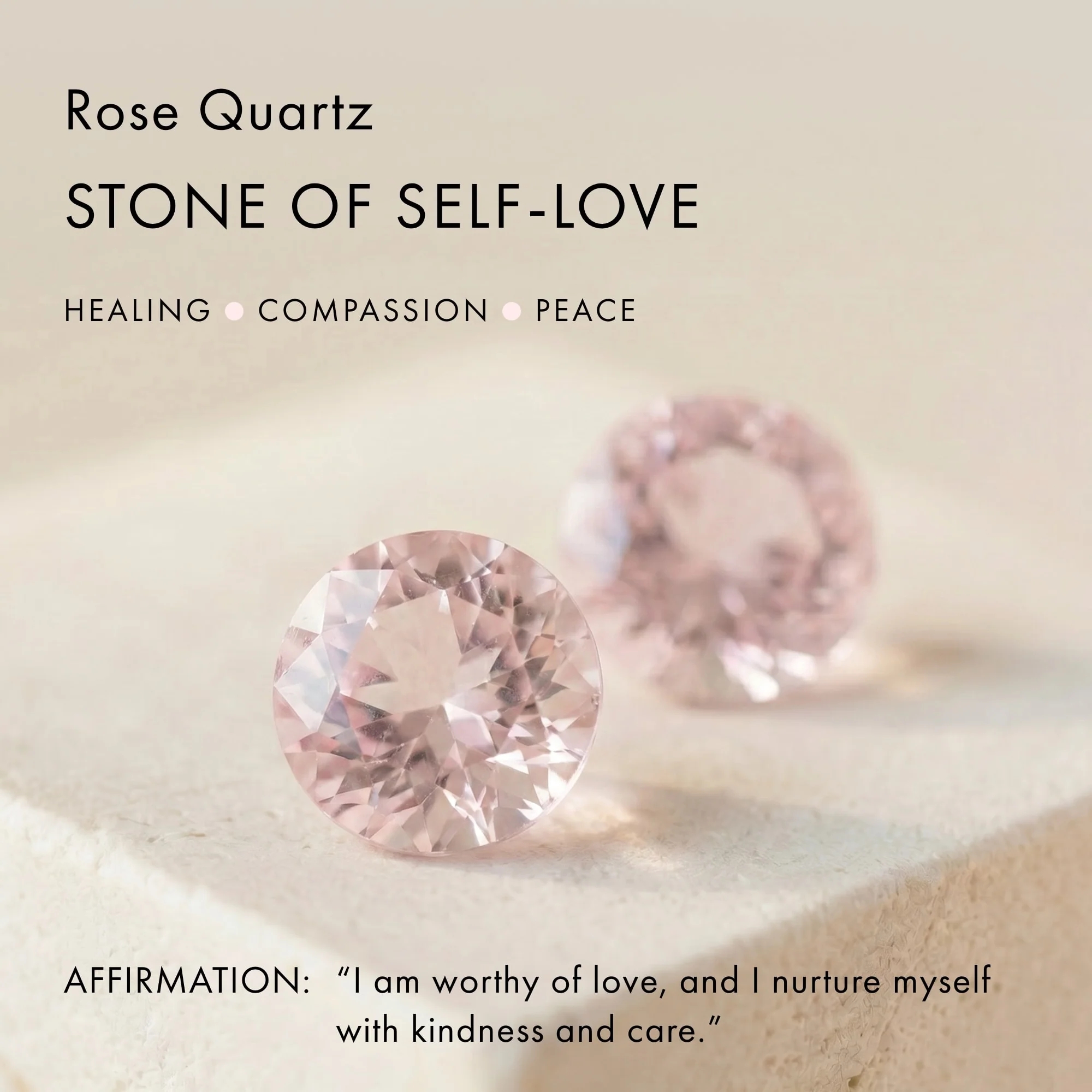 Fine Rose Quartz Lab Diamond Ring - Petite Allure - Image 7