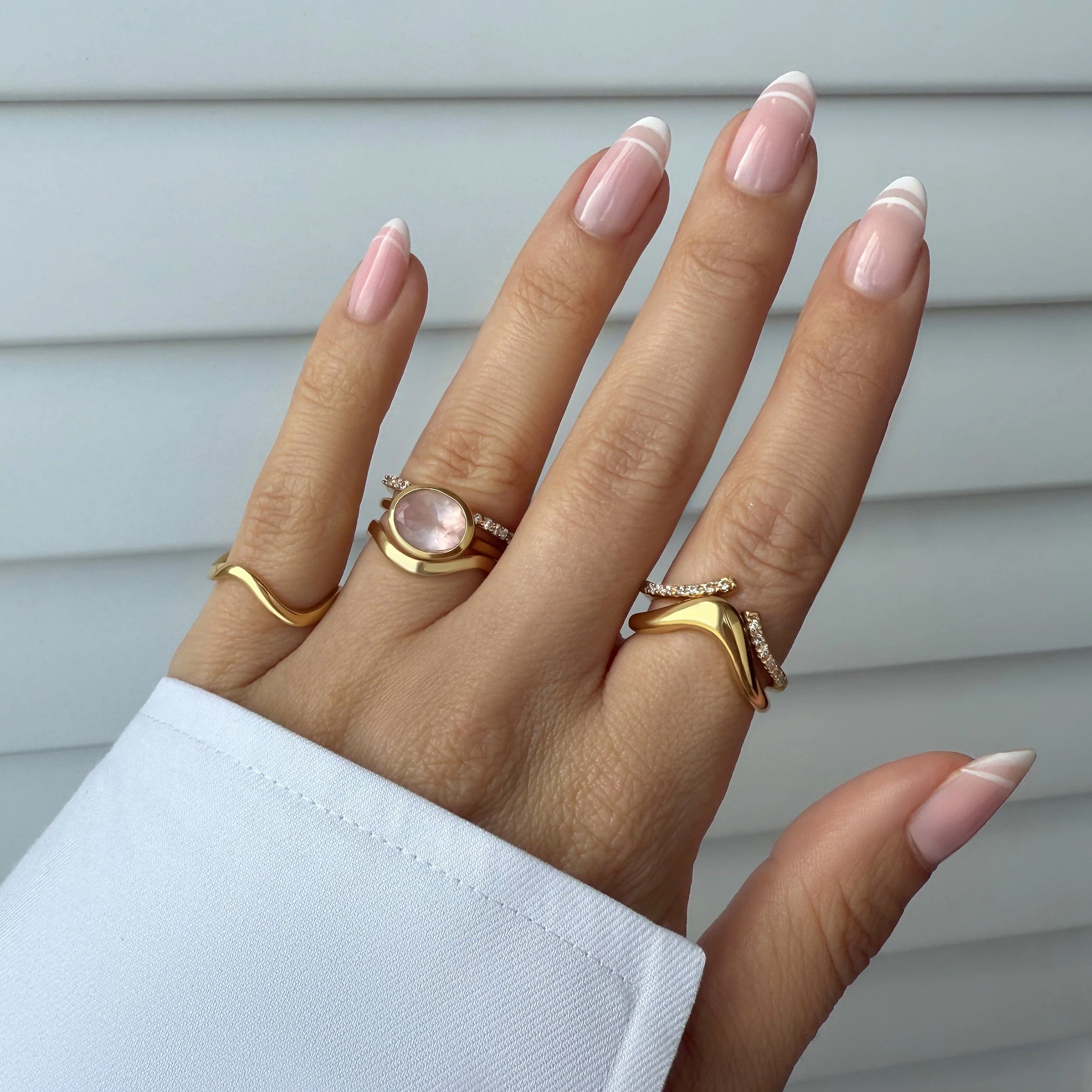 Rose Quartz Skin-Touch & Twinkling & Waves Rings - Image 13