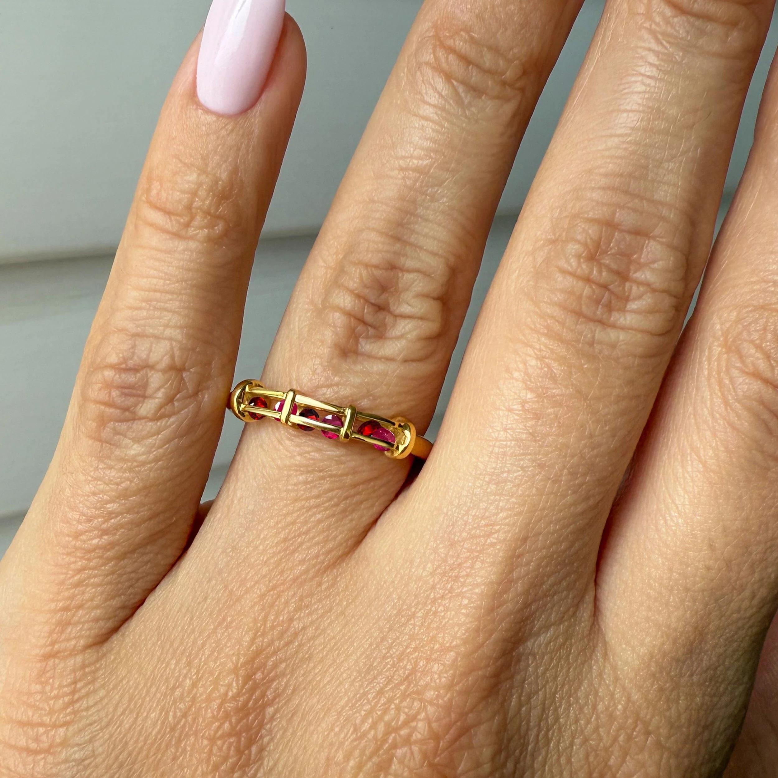 Ruby Garnet Fidget Ring - Motion Medicine - Image 6