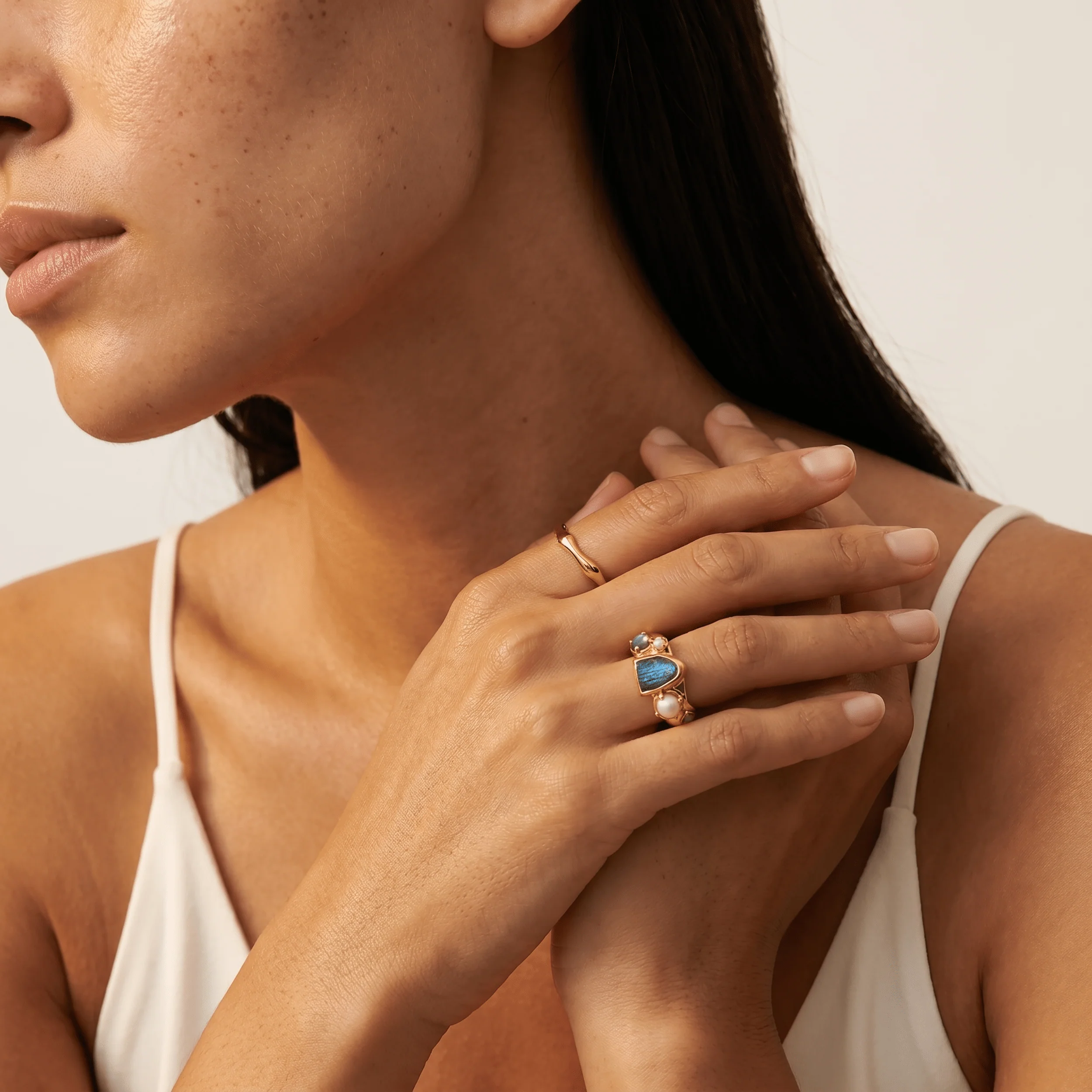 Labradorite Heirloom & Magma Rings - Image 4
