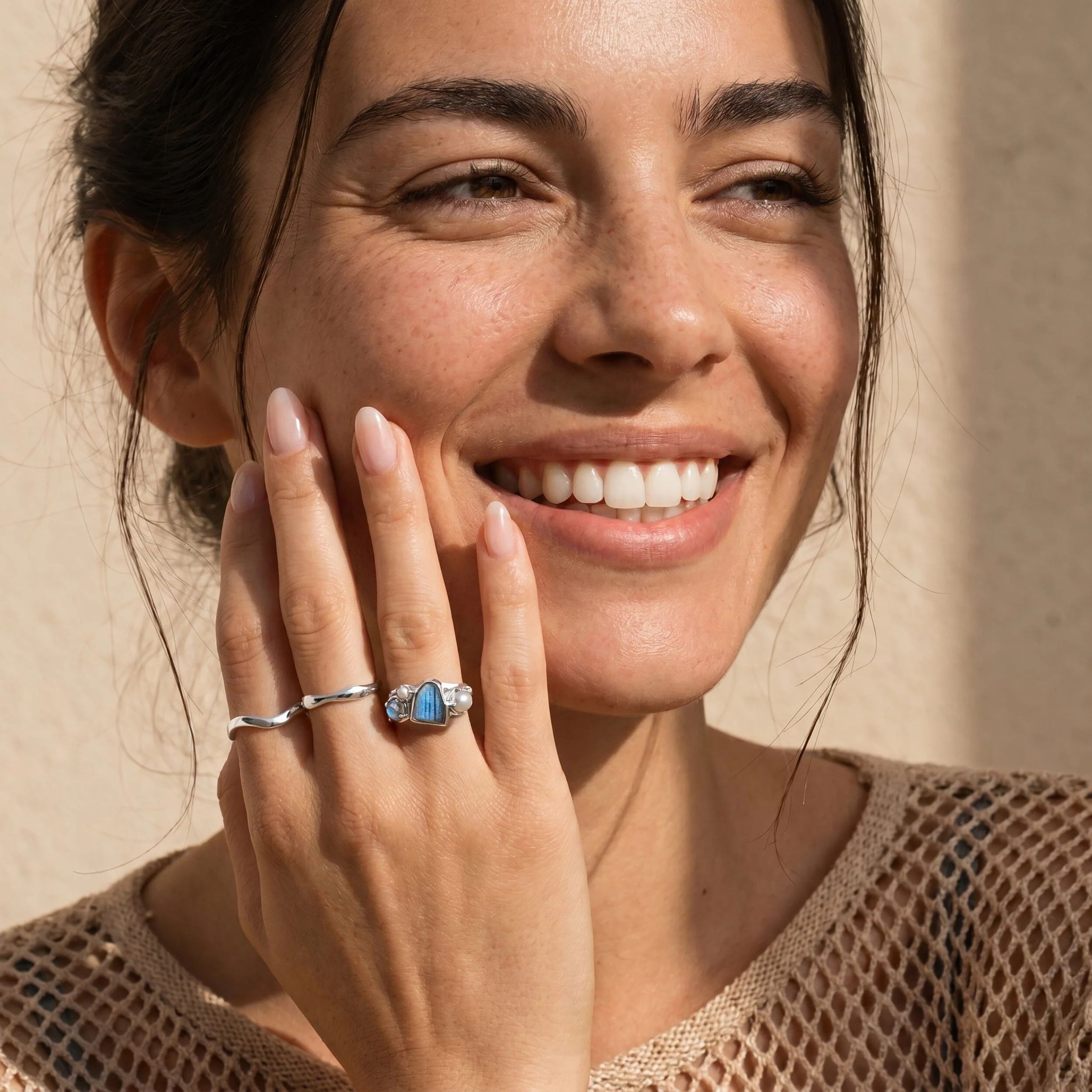 Labradorite Heirloom & Magma & Waves Rings - Image 6
