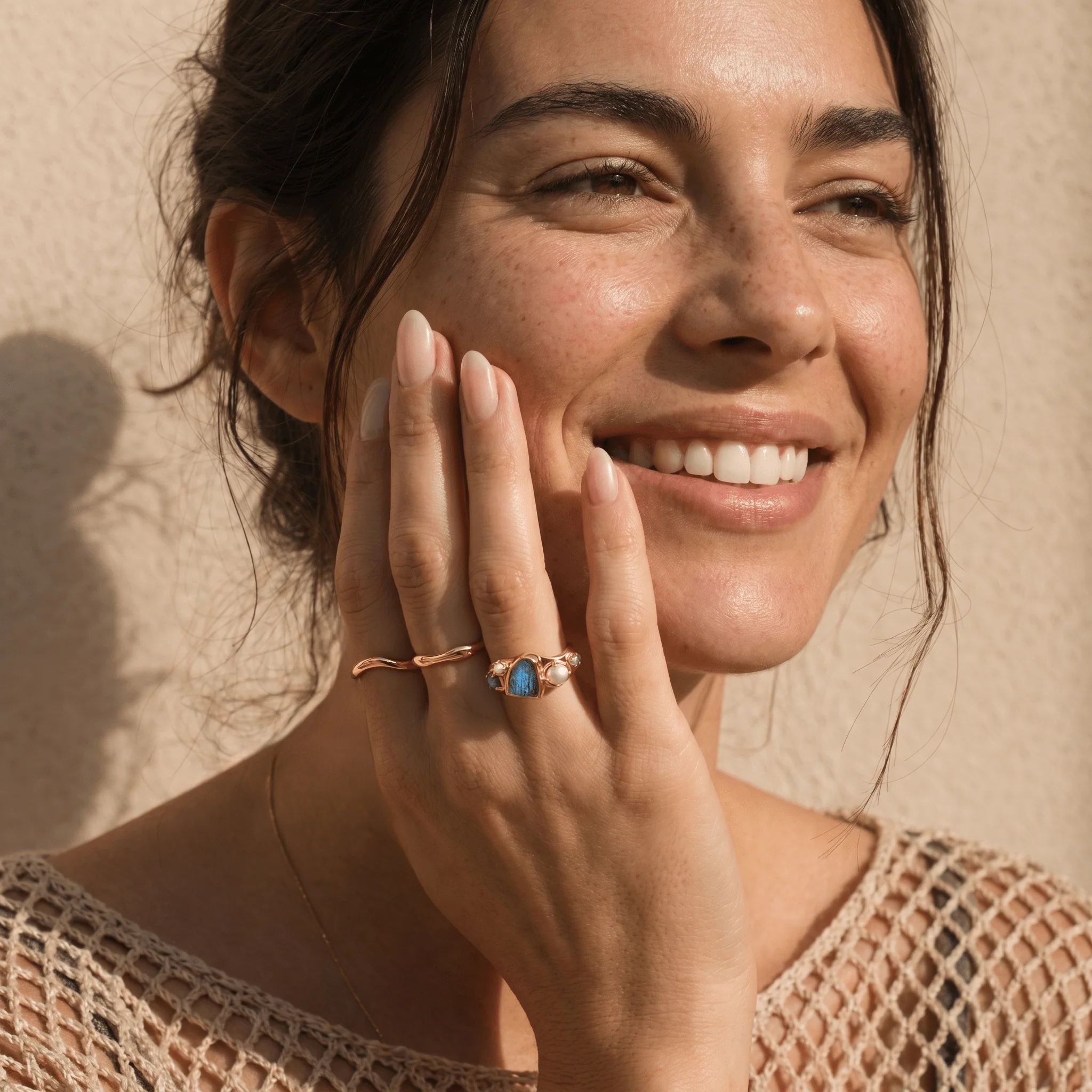 Labradorite Heirloom & Magma & Waves Rings - Image 7
