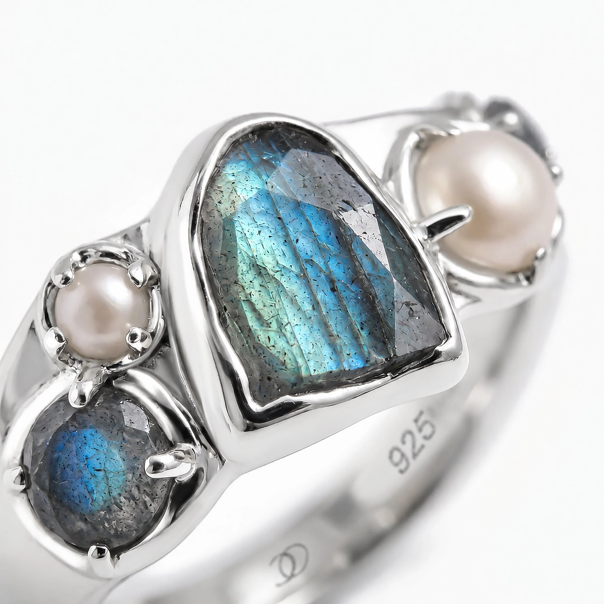 Labradorite Heirloom & Magma & Waves Rings - Image 8