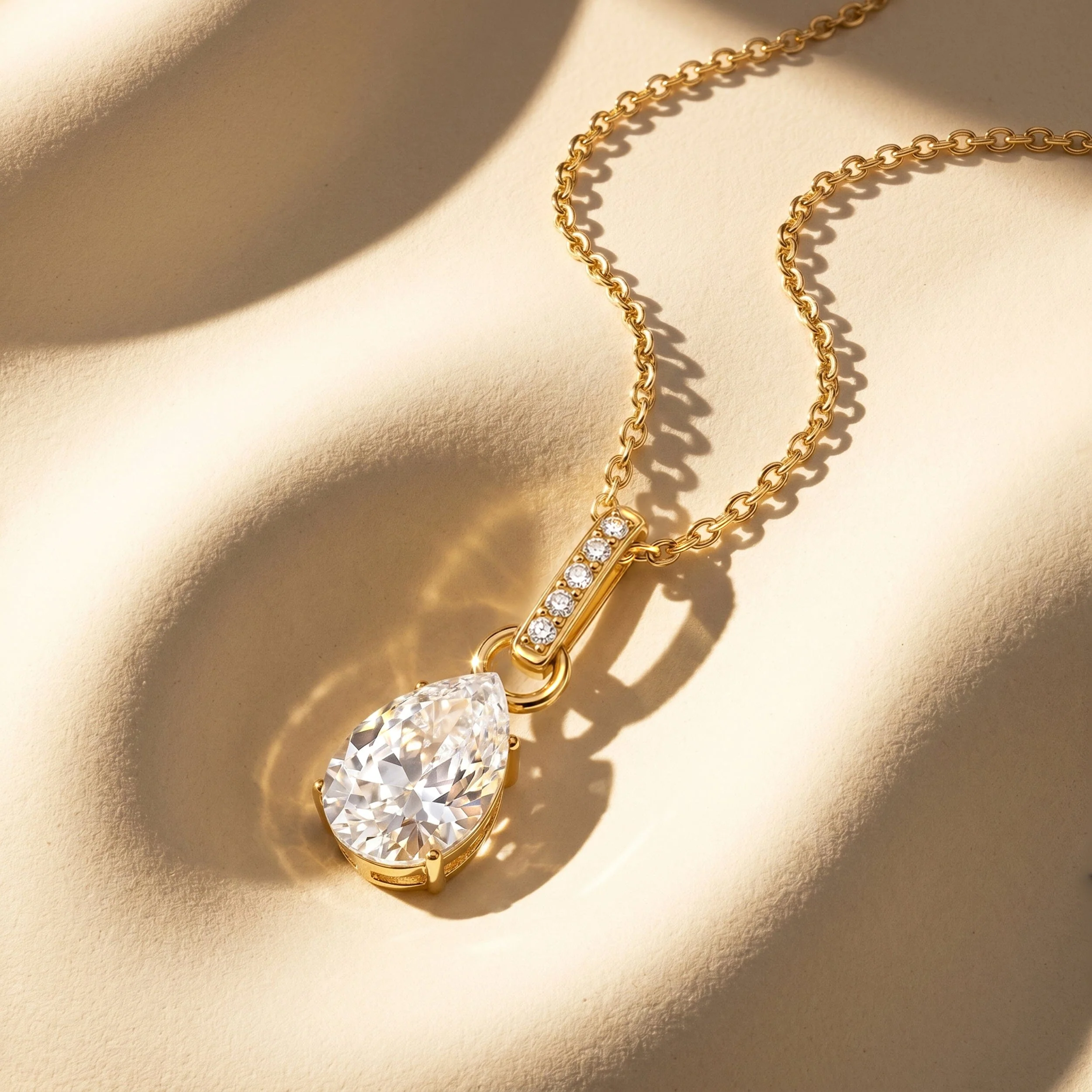 White Topaz Necklace Sway - April Birthstone - Image 9