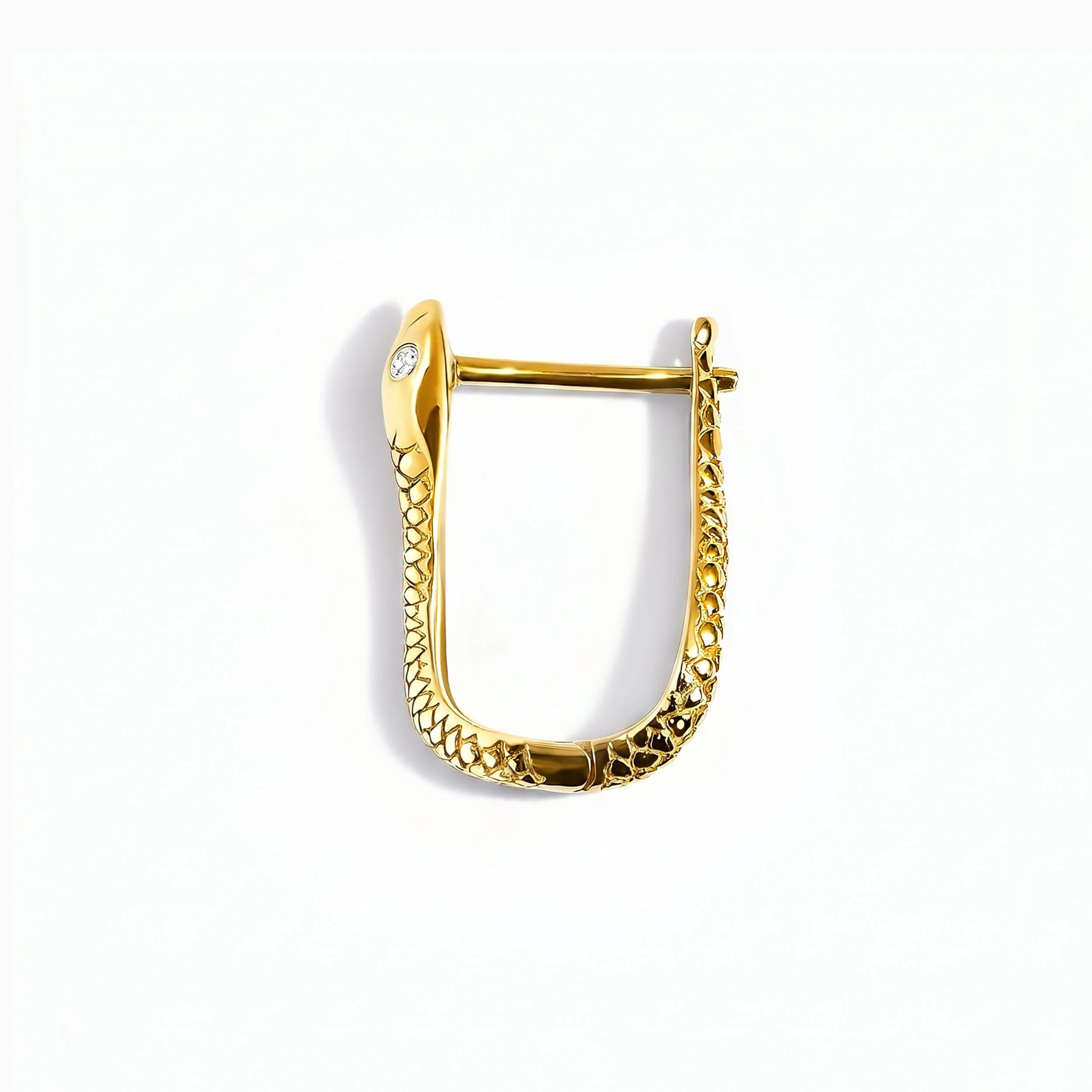 White Zircon Earrings - Serpent - Image 12