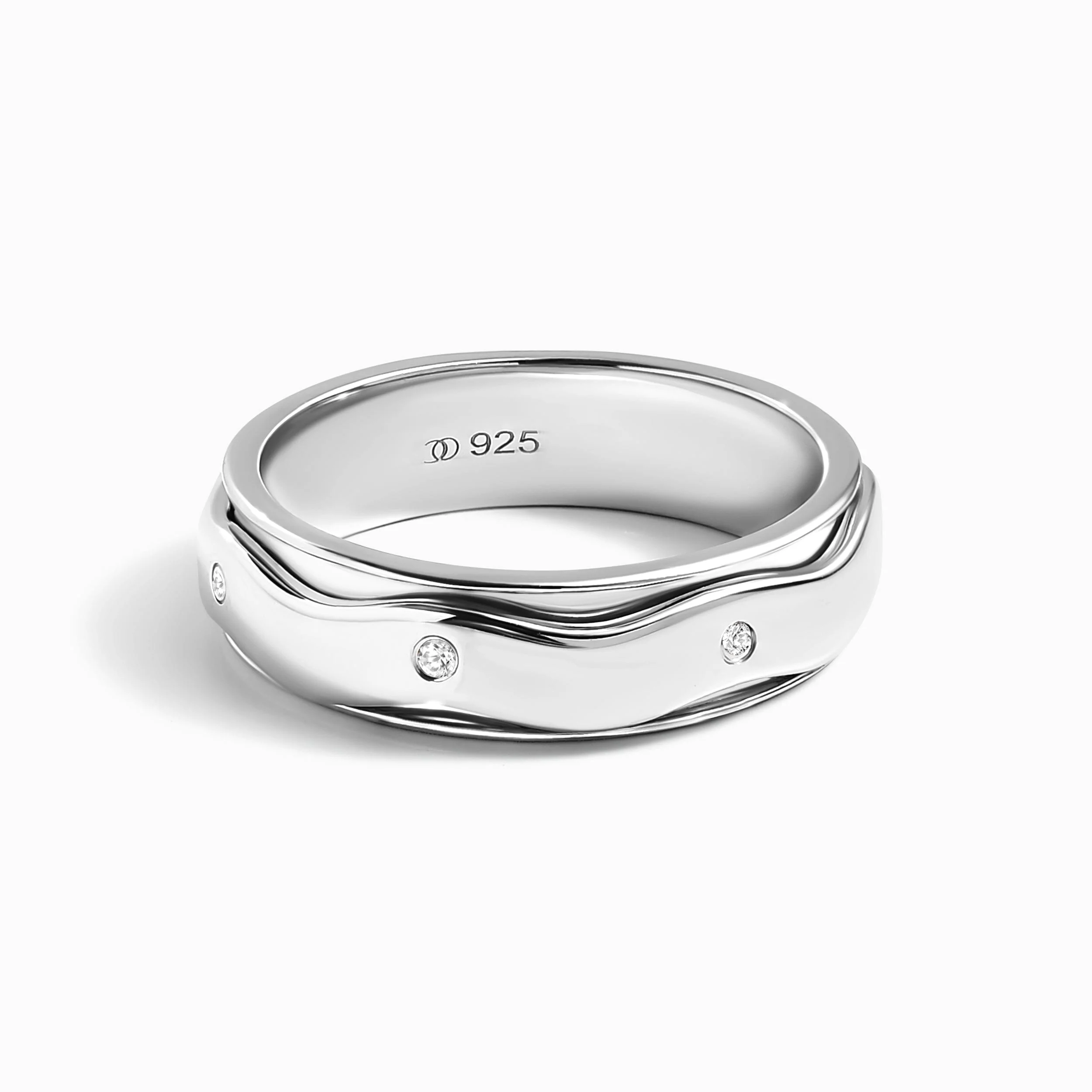 White Zircon Fidget Ring - Spinning Clarity - Image 22