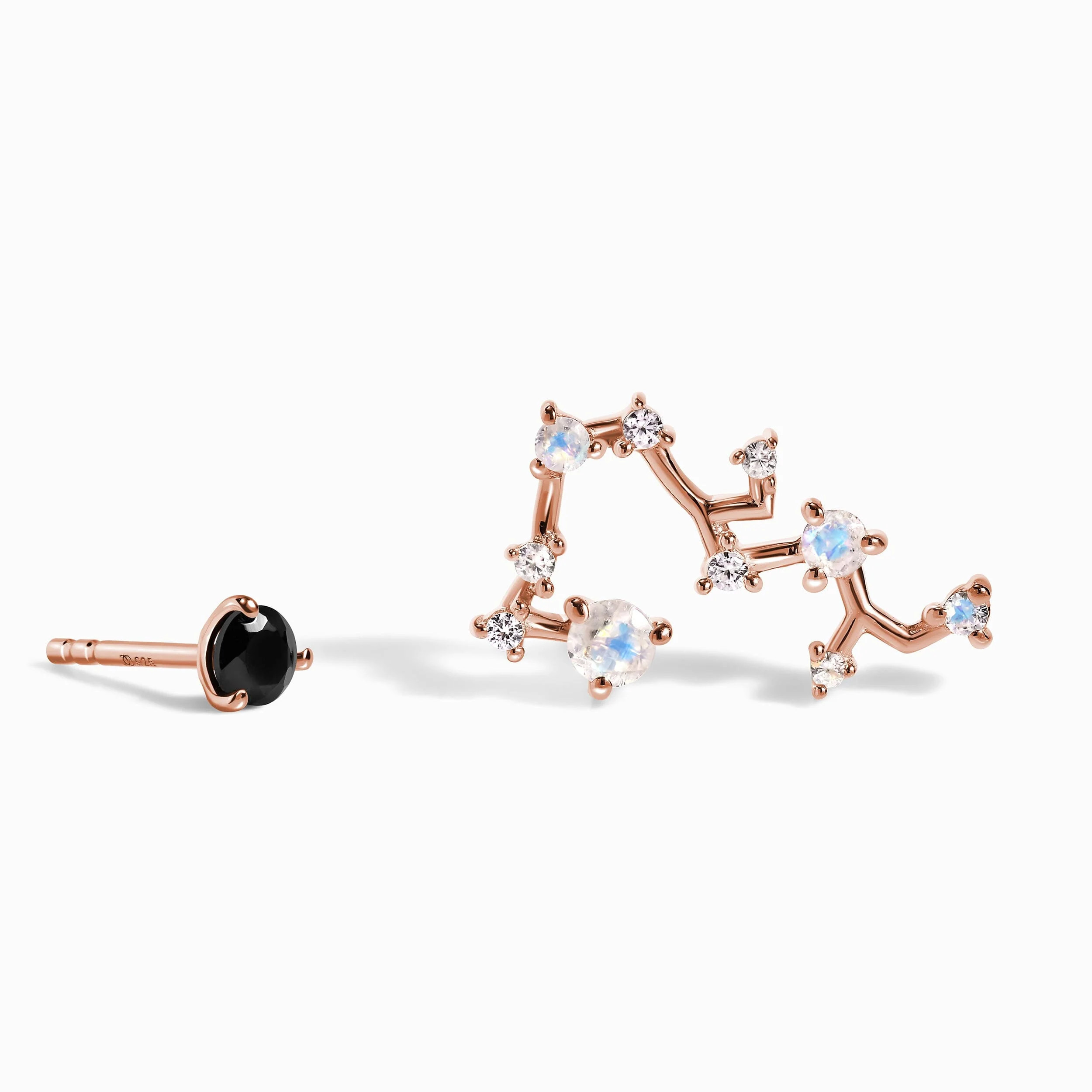 Zodiac Birthstone Studs - Sagittarius Black Onyx - Image 3
