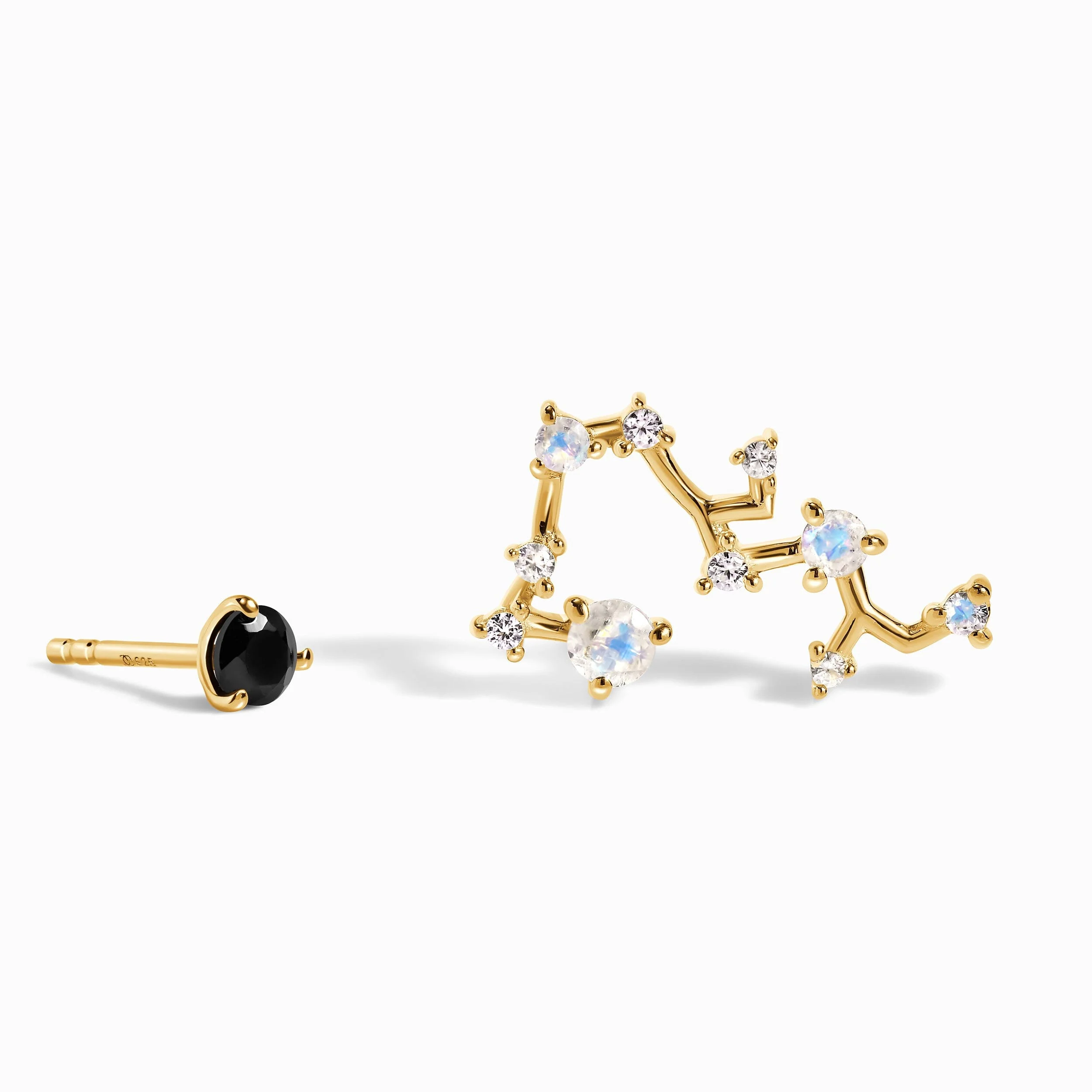 Zodiac Birthstone Studs - Sagittarius Black Onyx - Image 5