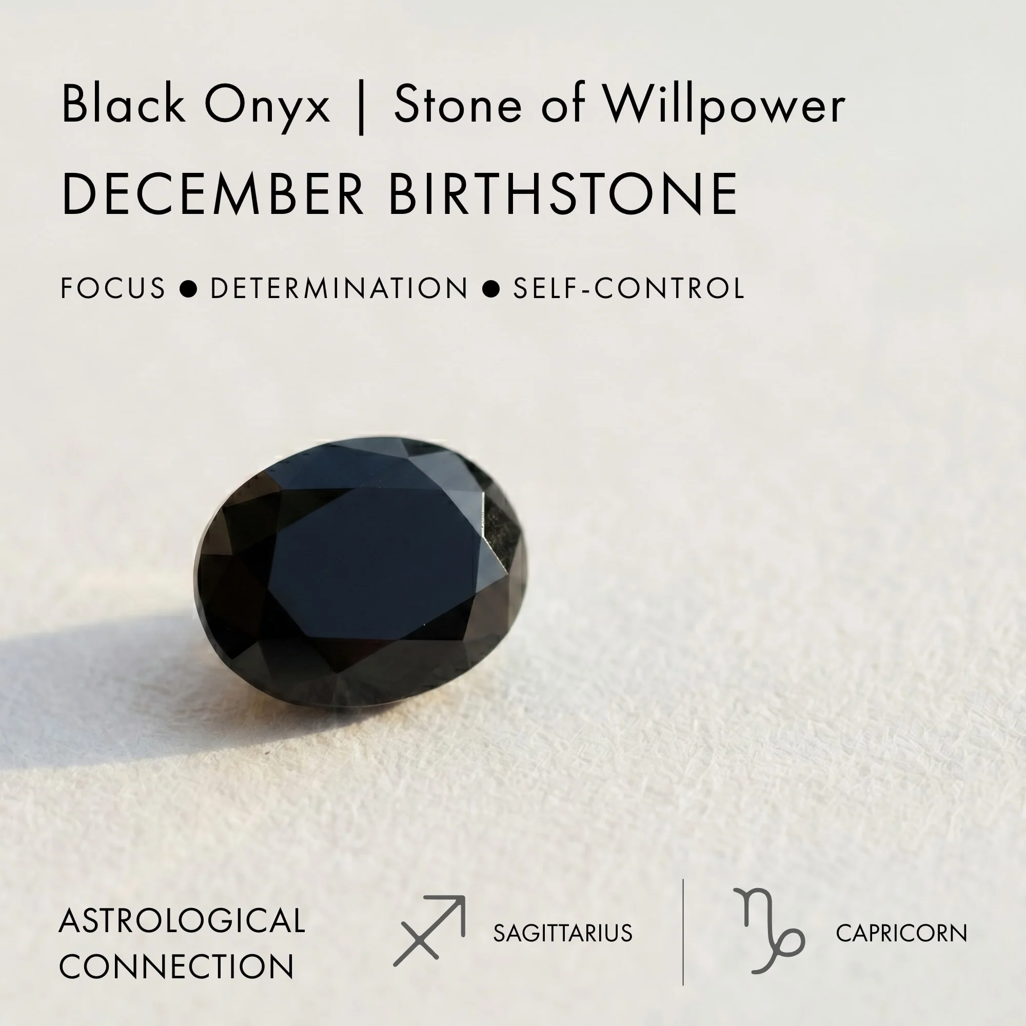 Zodiac Birthstone Studs - Sagittarius Black Onyx - Image 7